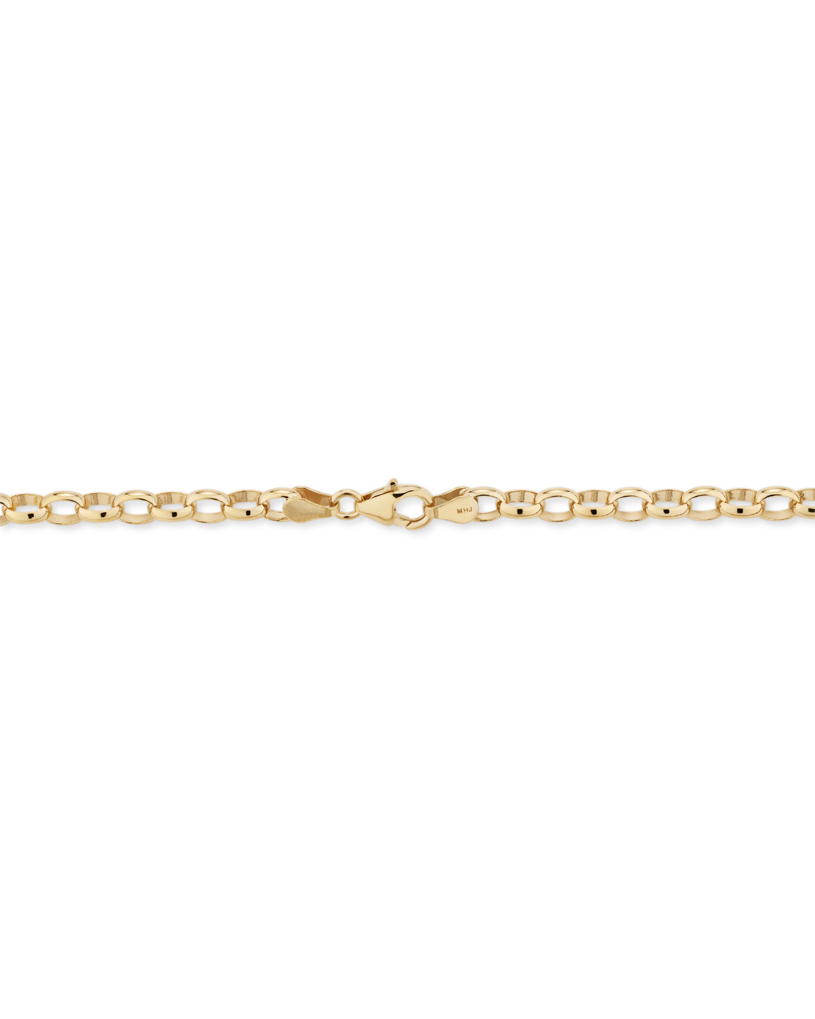 55cm (22") Solid Oval Belcher Chain 10kt Yellow Gold