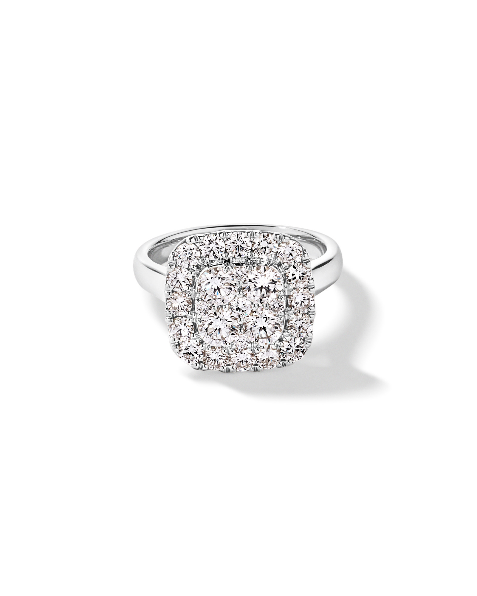 2.00 Carat TW Laboratory-Grown Diamond Cluster Ring 10kt Gold