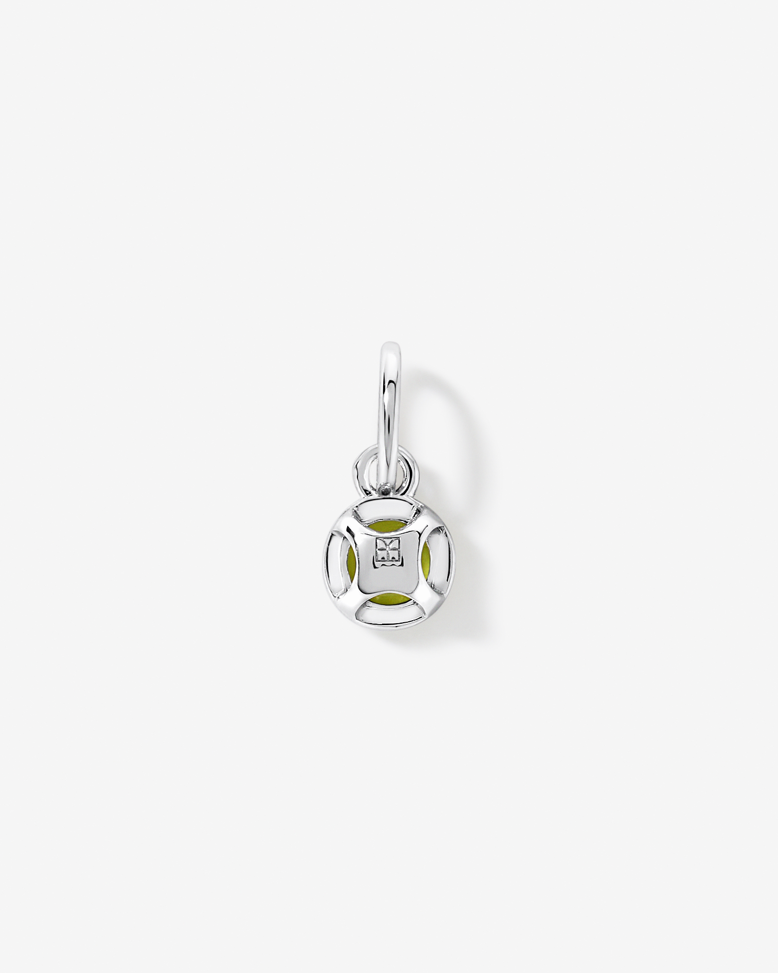 Pendentif rond en péridot en argent sterling