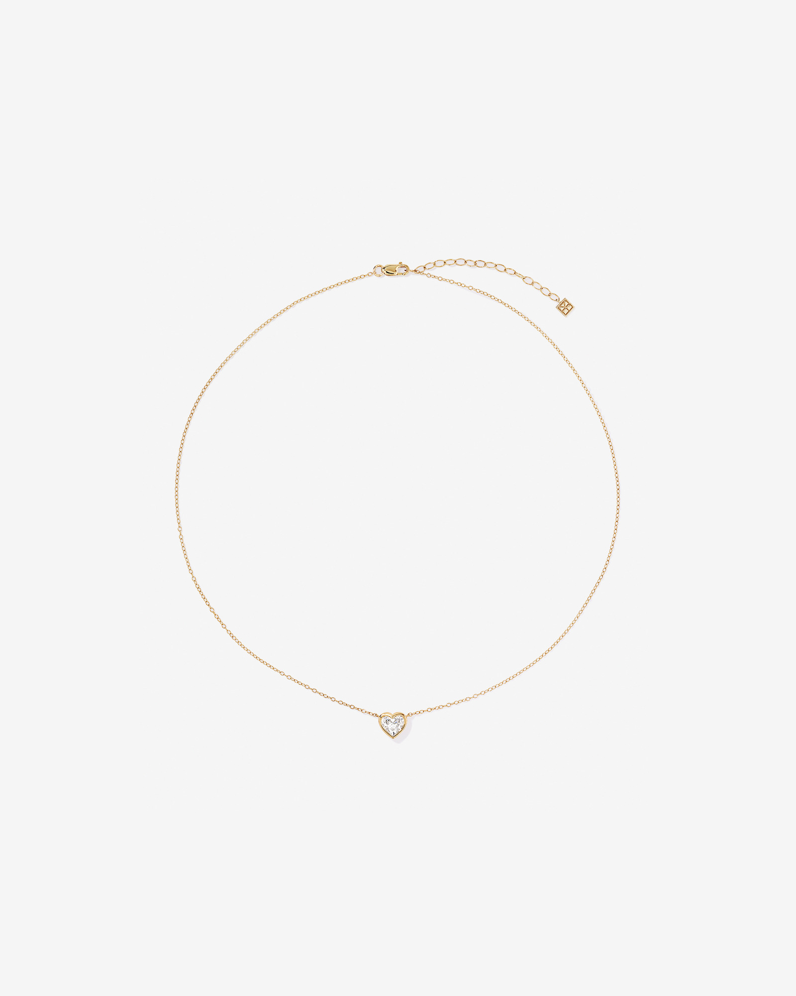 1.00 Carat TW Laboratory-Grown Diamond Heart Necklace  in 10kt Yellow Gold