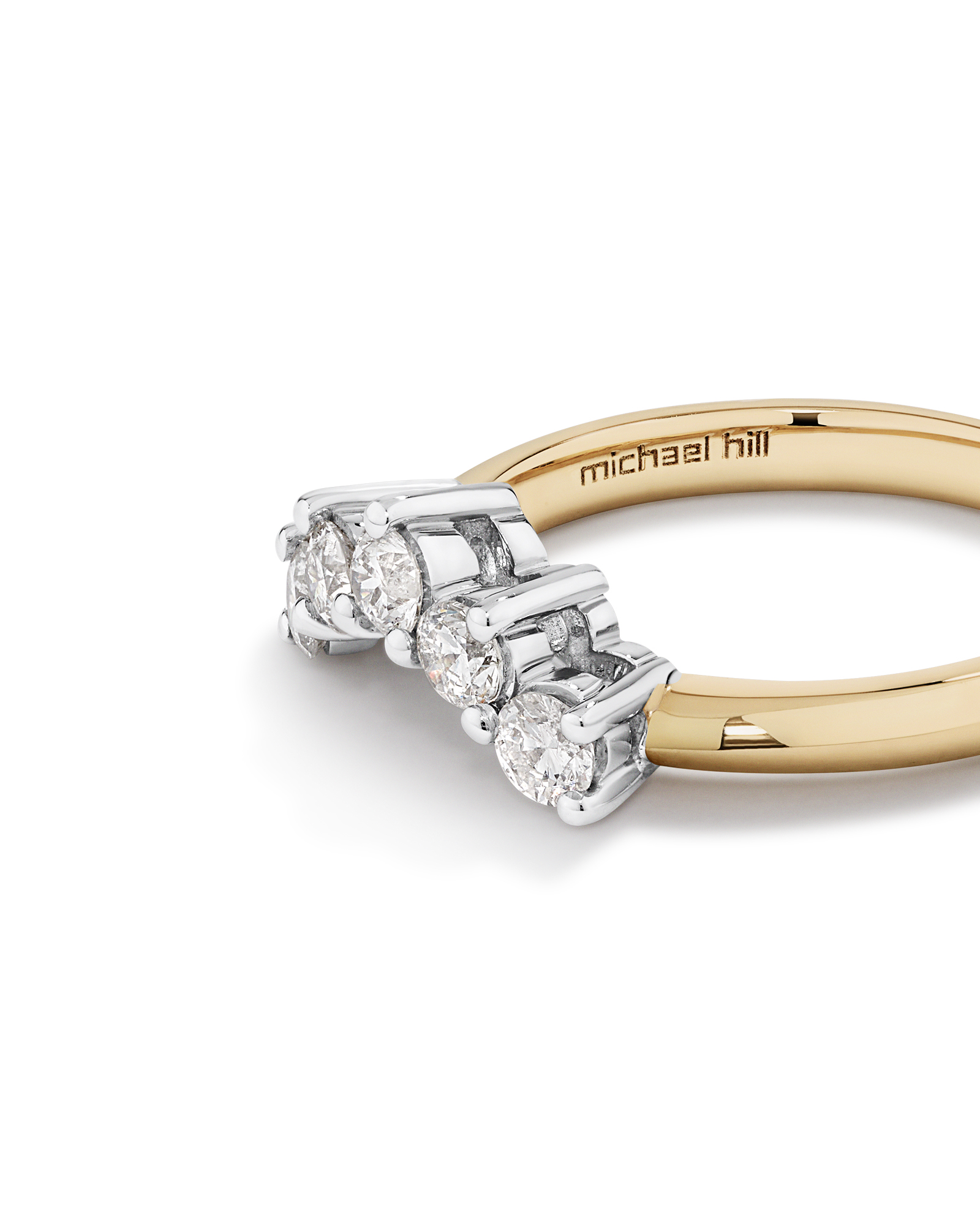 Wedding Ring with 0.50 Carat TW of Diamonds in 14kt Yellow & White Gold