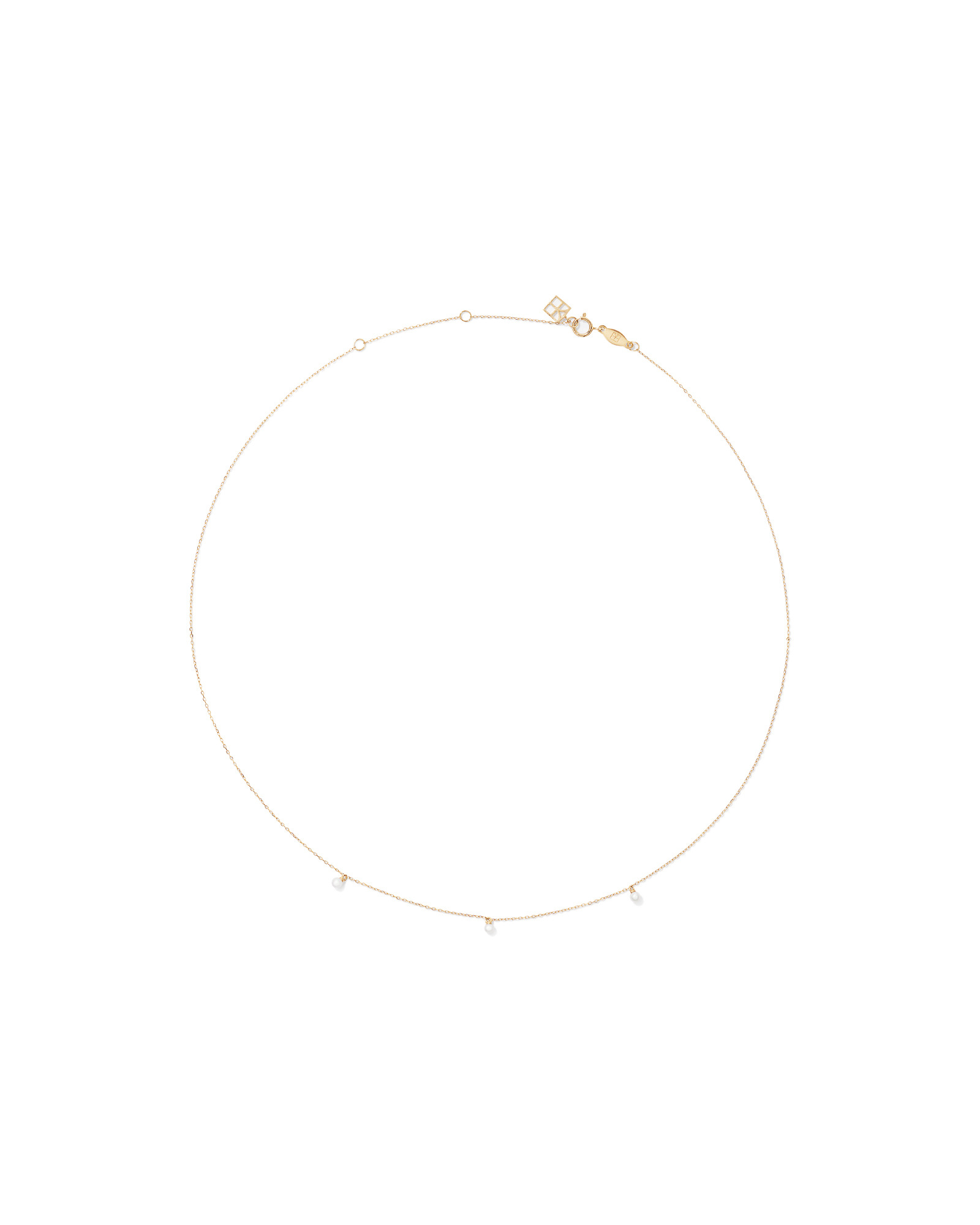 Collier de station de perles d’eau douce cultivées en or jaune 10 carats