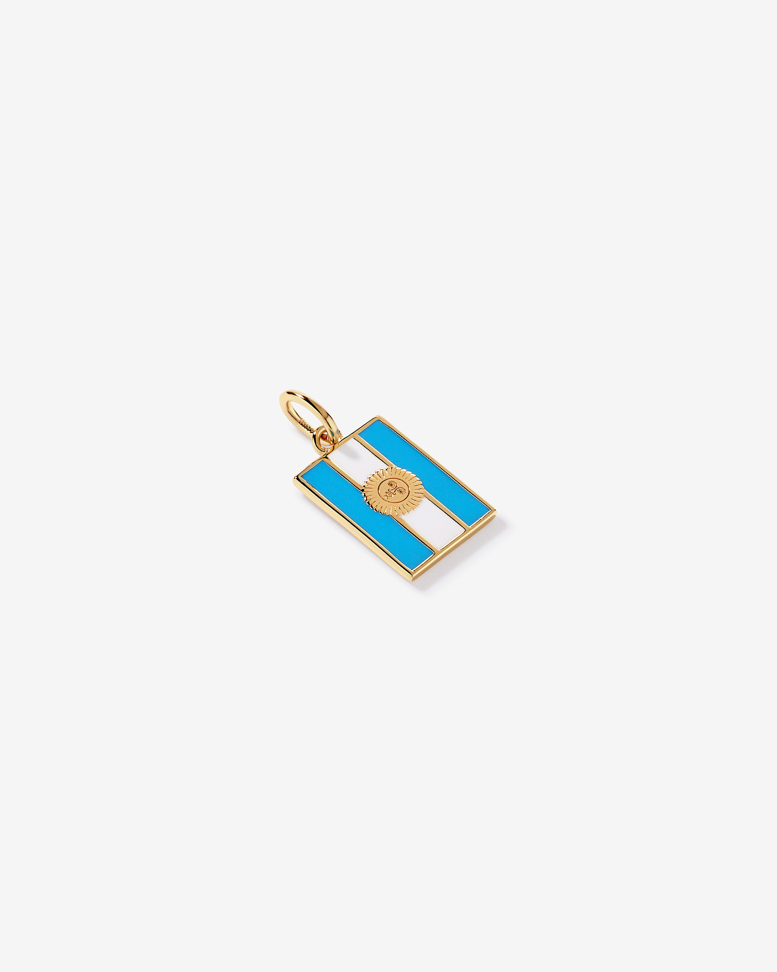 Pendentif du drapeau argentin en vermeil 18Kt
