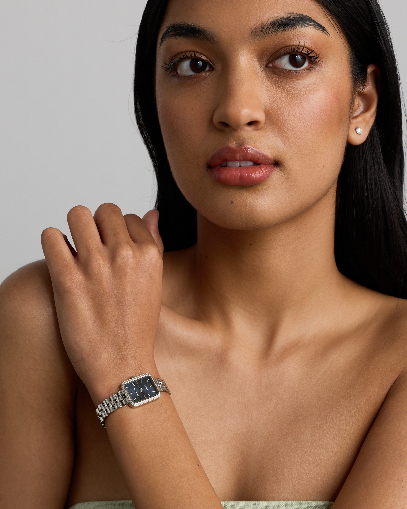 Women's 0.20 Carat TW Diamond Bezel Watch in Stainless Steel