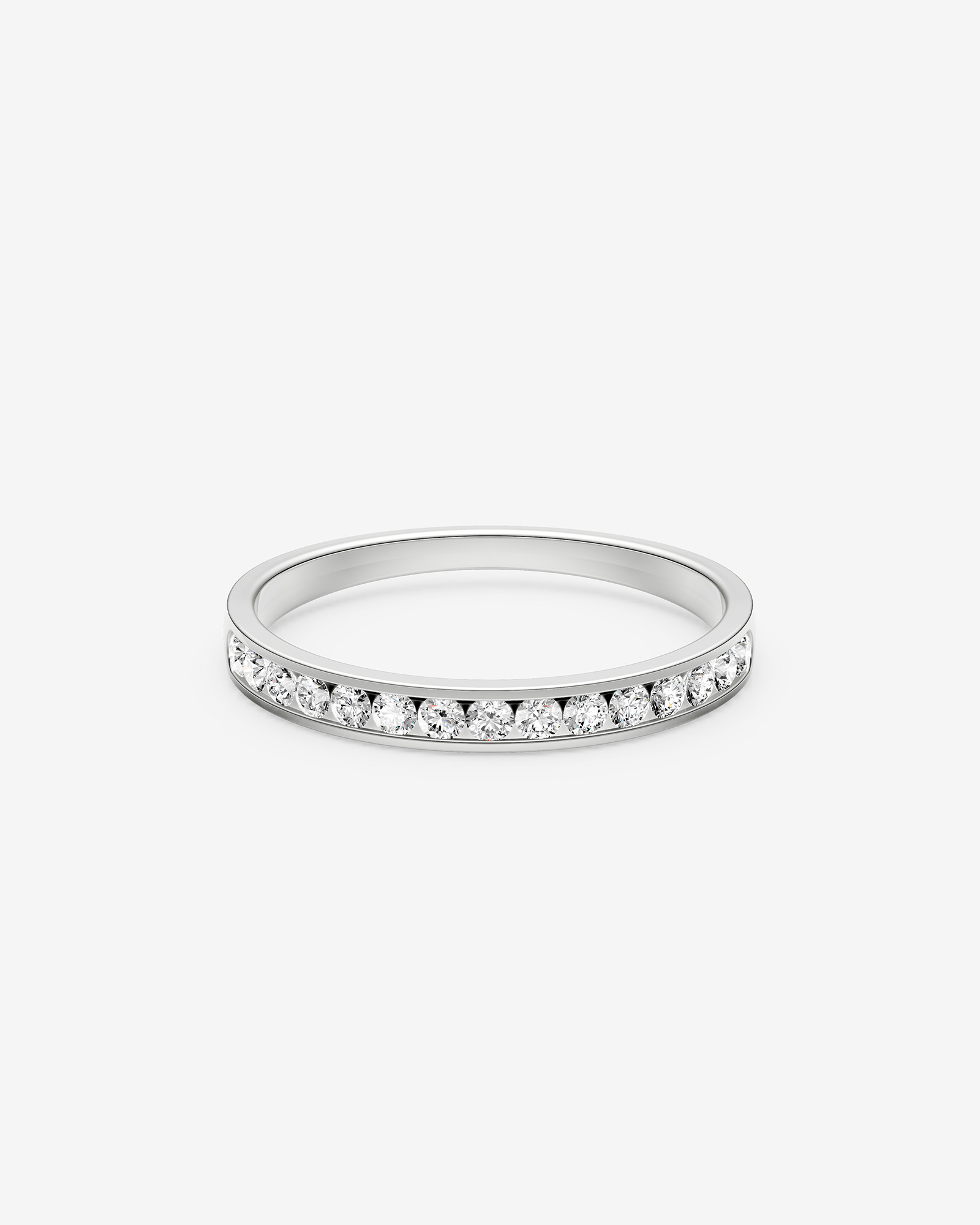 18 Carat White Gold Wedding Band