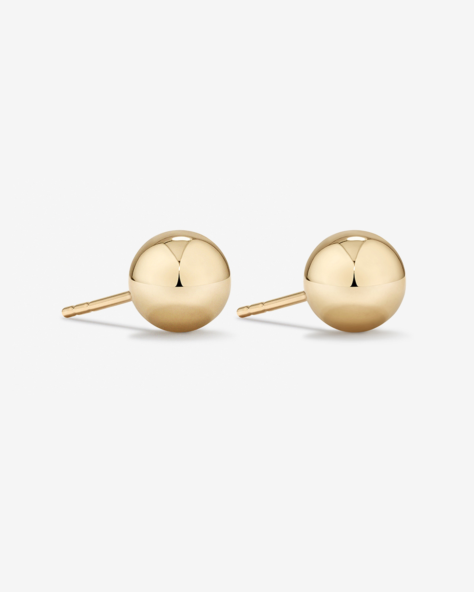 Boutons d'oreilles à bille de 7 mm en or jaune 10 K