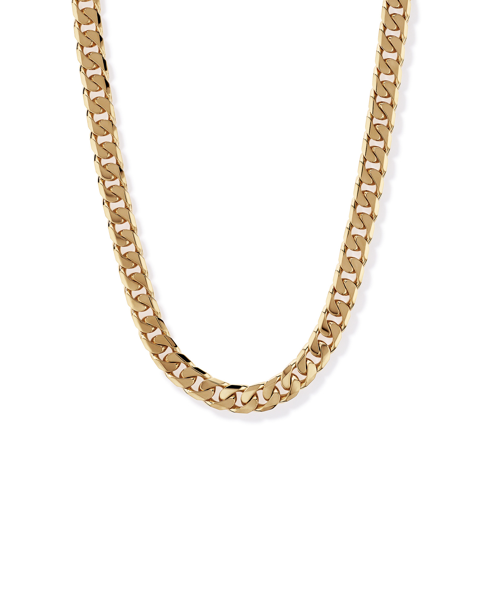 60cm (24") Width Curb Chain in 18kt Vermeil