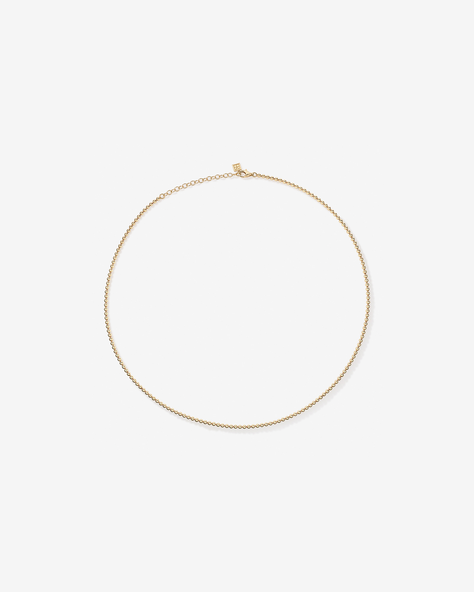 50cm (20") 2.5 Wide Bead Chain Necklace in 18kt Gold Vermeil