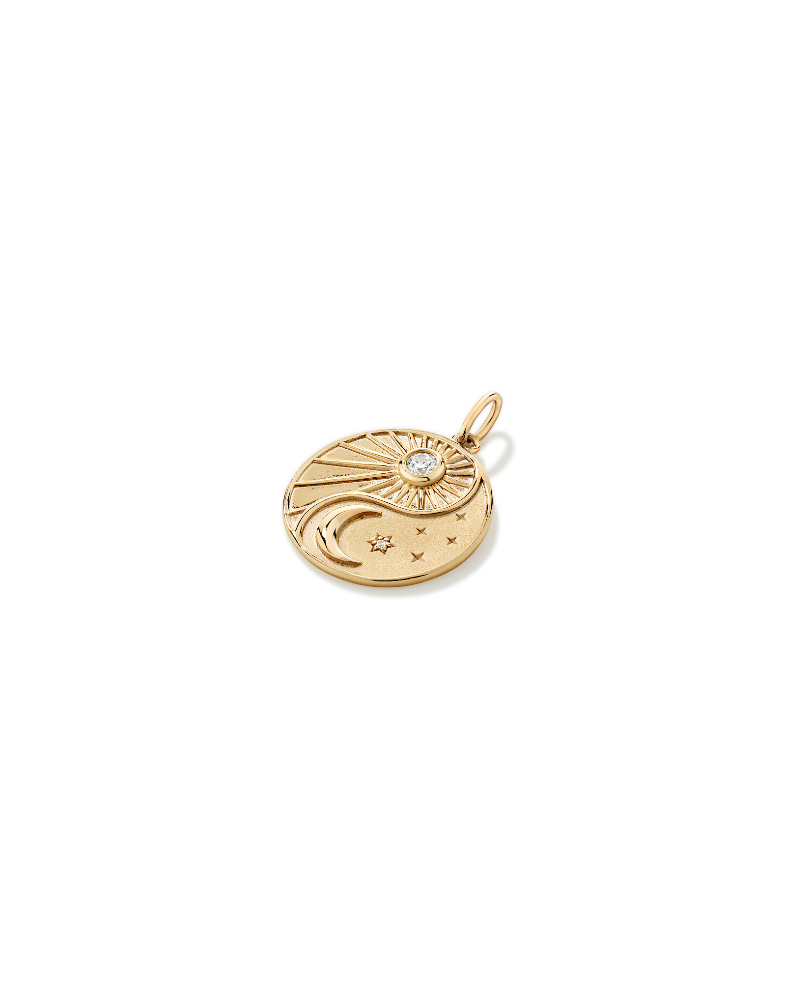Sun & Moon Medallion Pendant in 18kt Vermeil