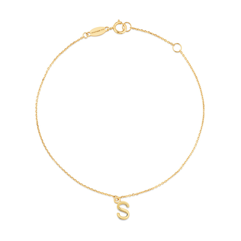 Collier à pendentif initiale en or jaune 10 K