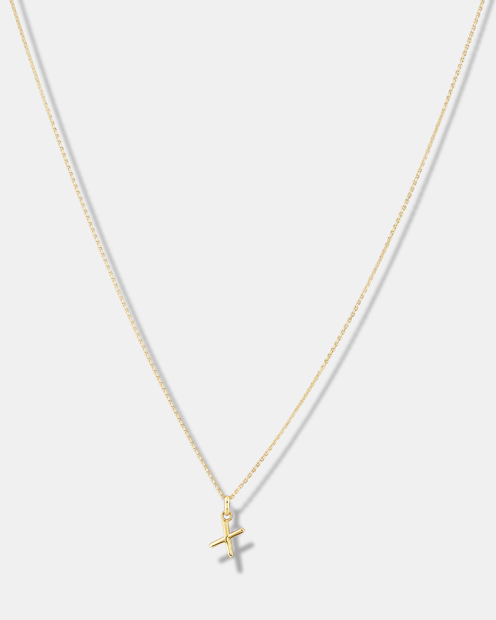 Pendentif à initiale « X » en or jaune 10 K