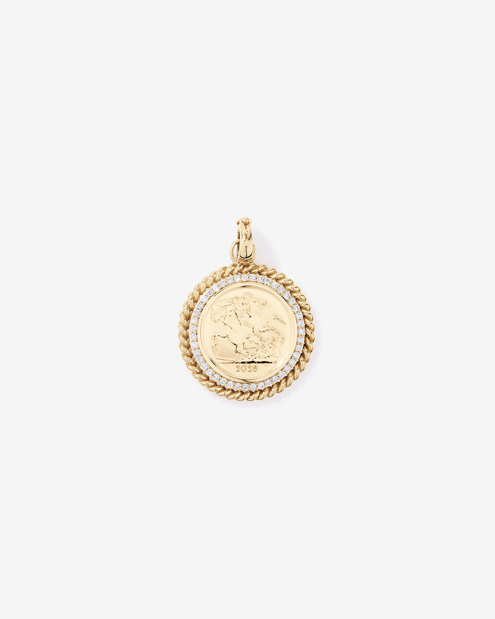 0.50TW Diamond Sovereign Pendant in 10kt Gold