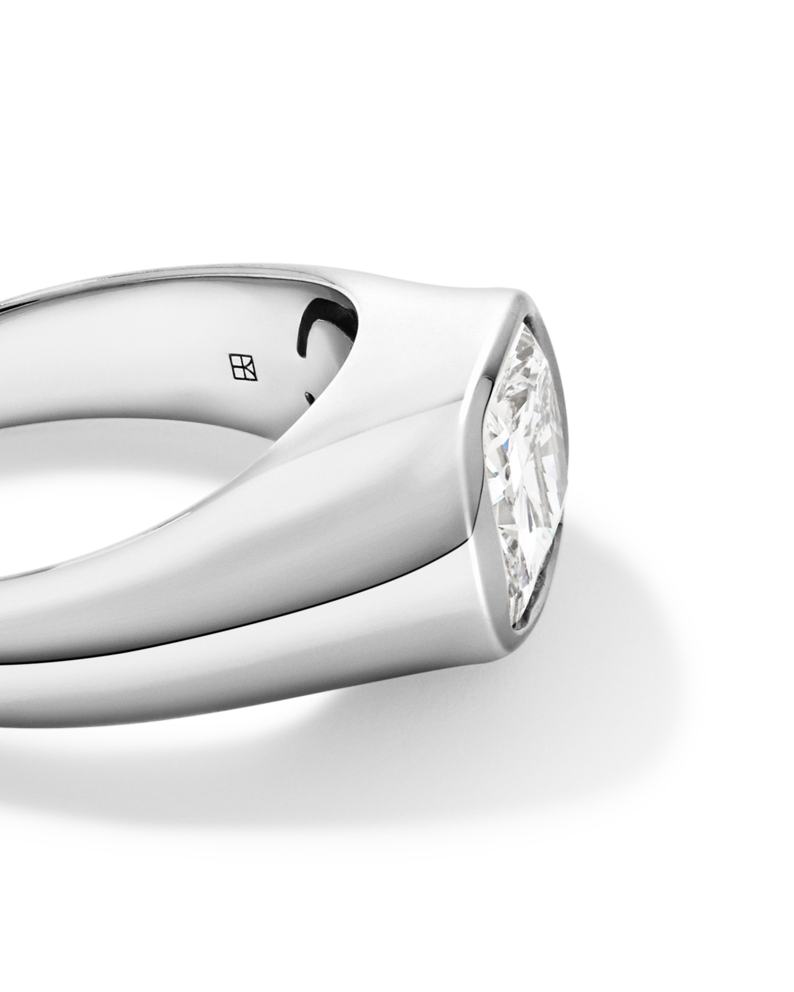 2.00TW Elongated Cushion Laboratory-Grown Diamond Ring 14kt White Gold