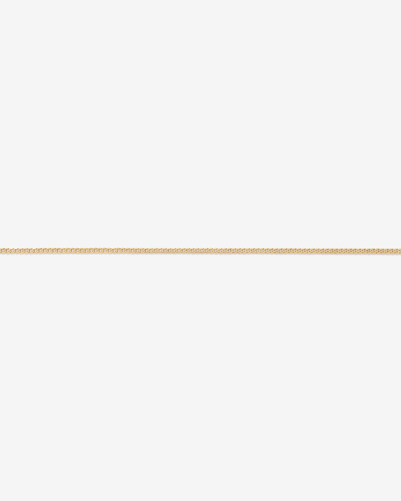 60cm (22") 3.75mm Width Solid Flat Bevelled Curb Chain in 10kt Yellow Gold