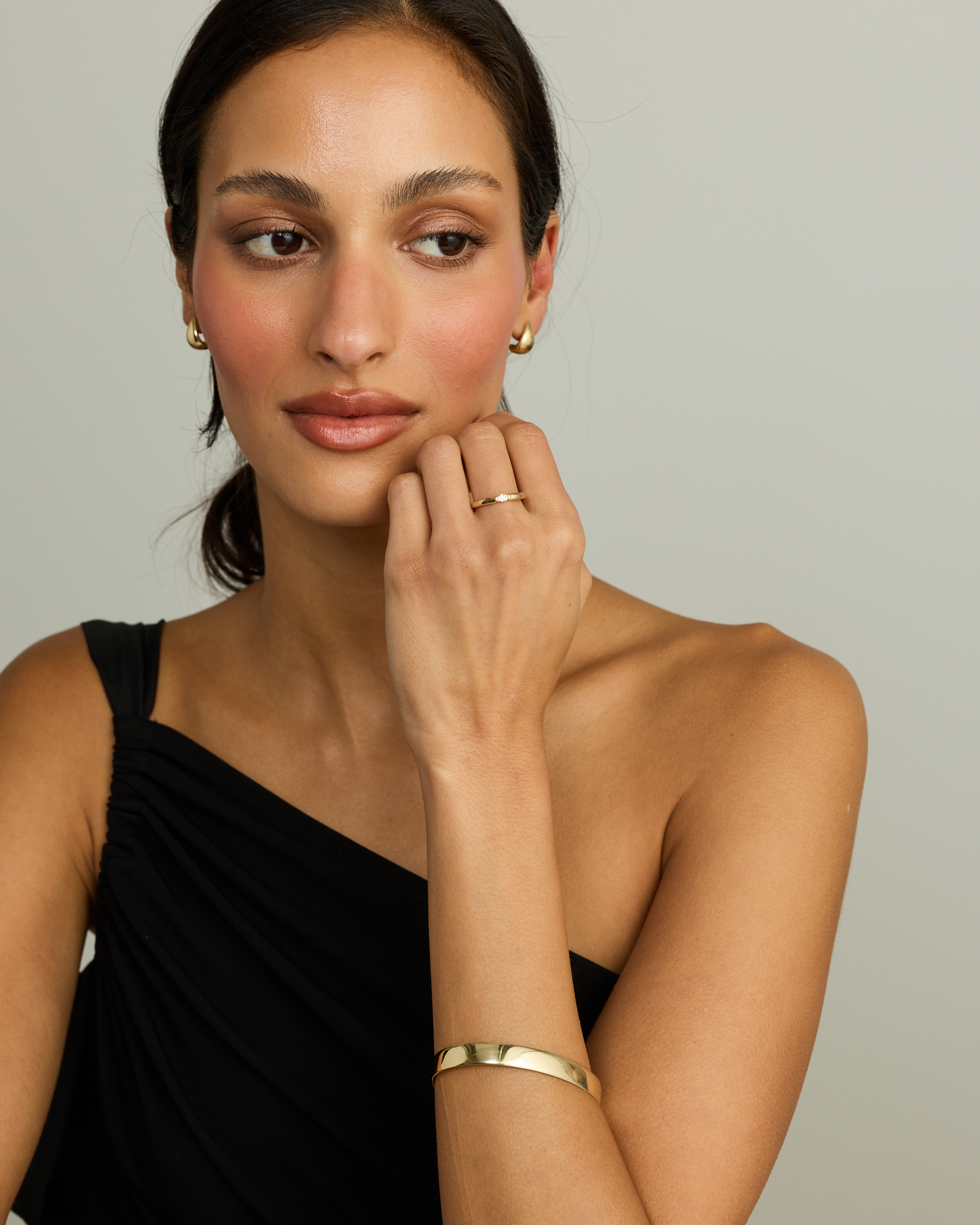 Lab Diamond Stacker Ring 10kt Gold