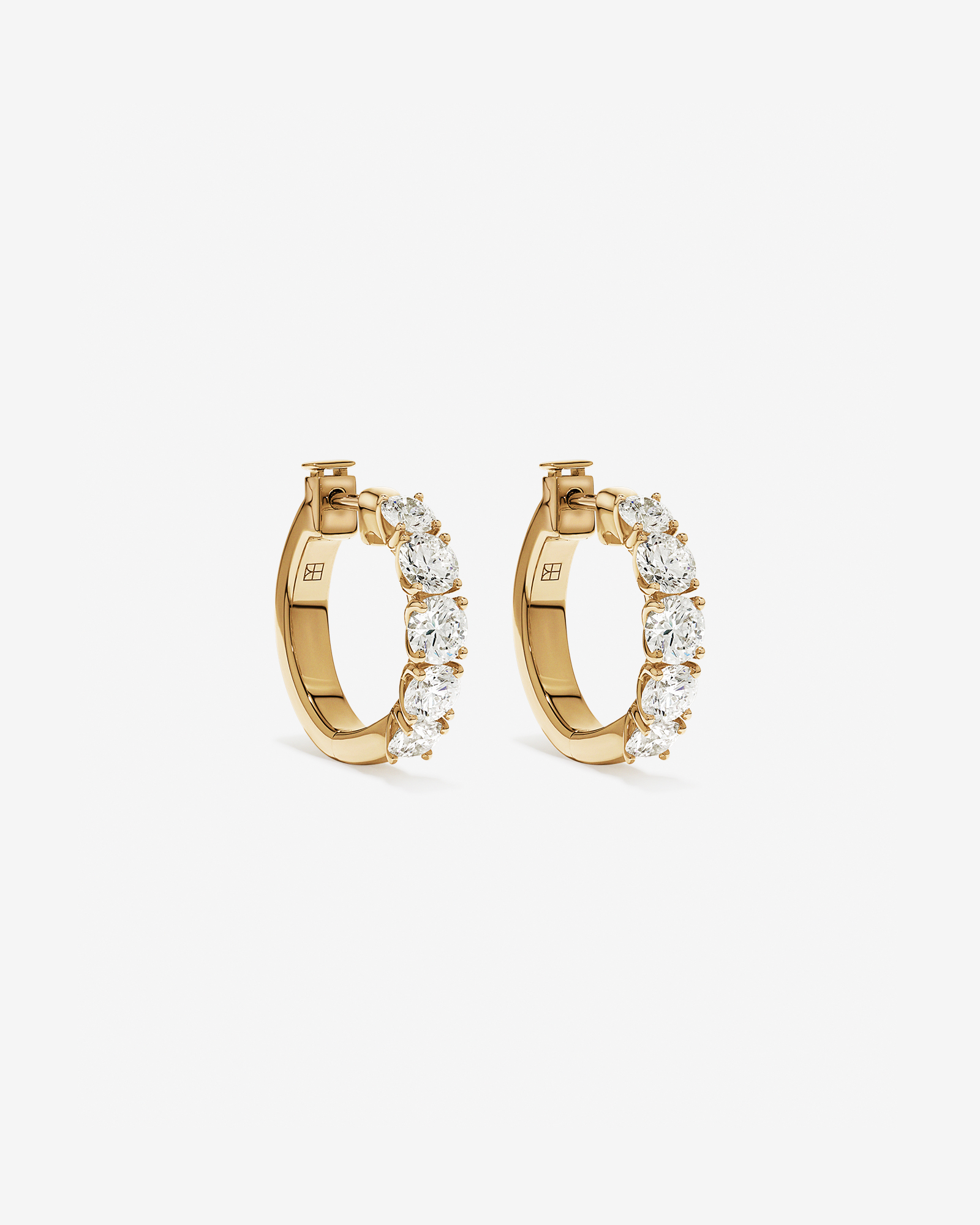 3.02TW Lab Diamond Huggie Earrings in 10kt Gold