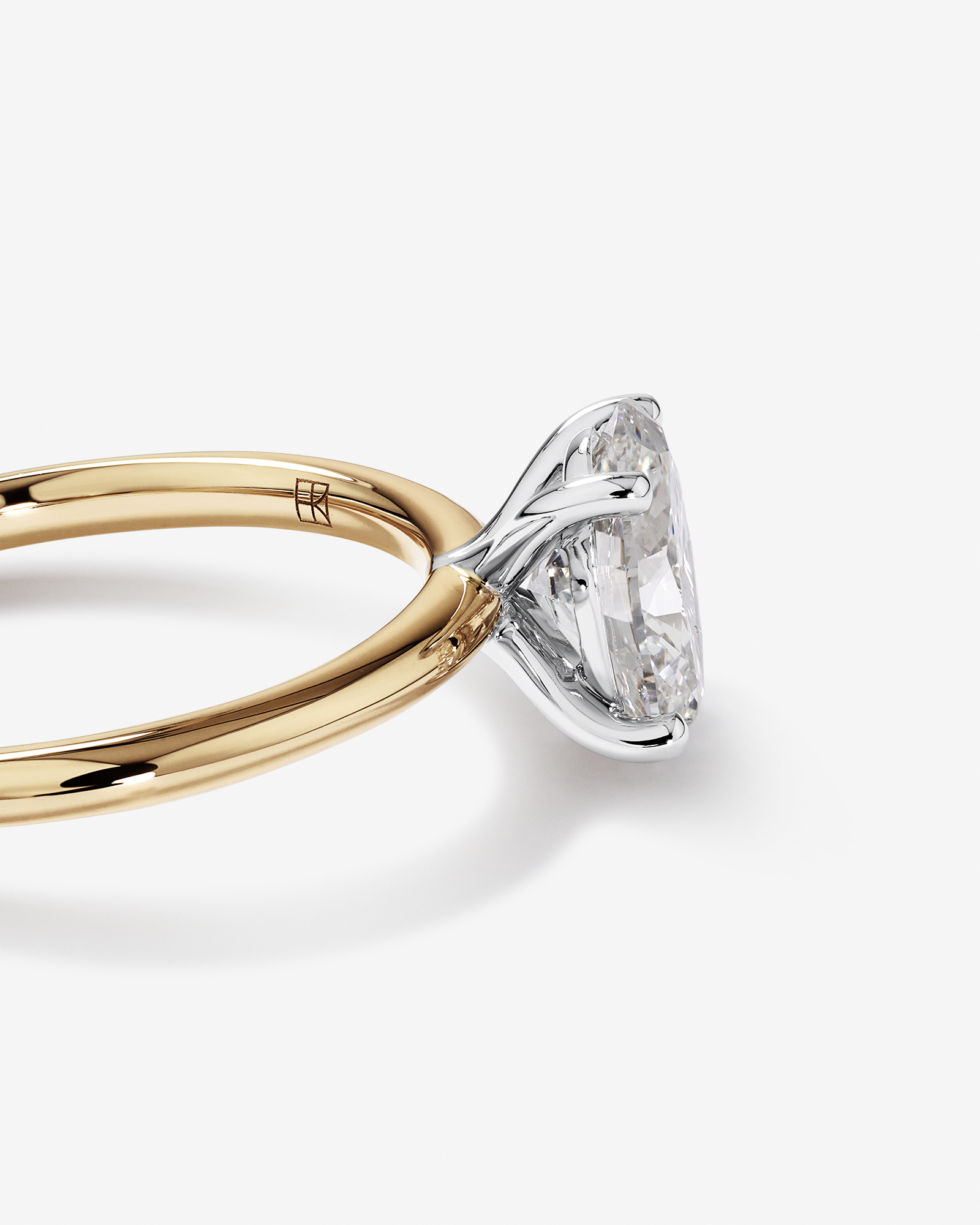 1.25 Carat TW Oval Laboratory-Grown Diamond Solitaire Engagement Ring 14kt Yellow and White Gold