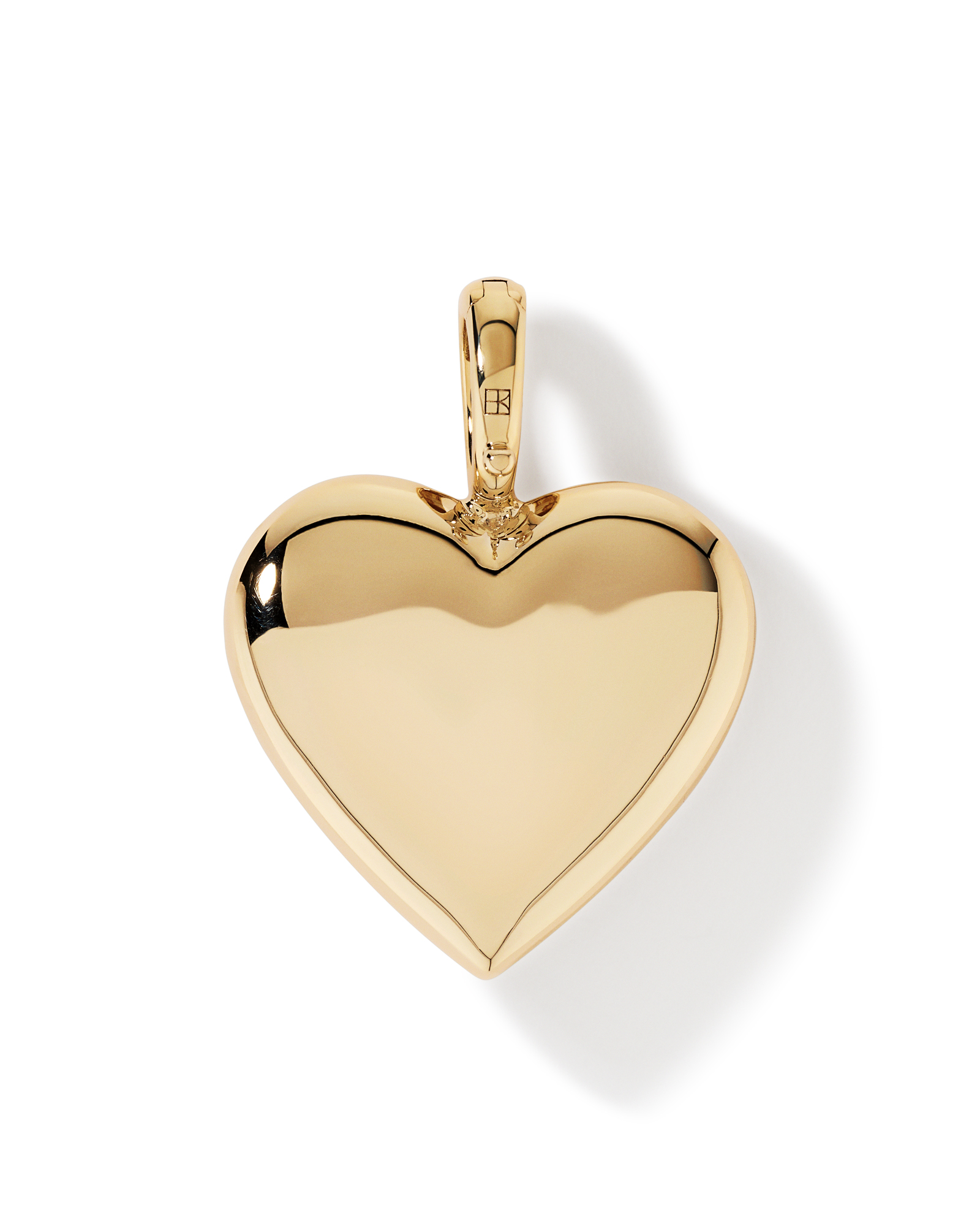 Pendentif Rehausseur En Filigrane En Forme De Cœur Avec Pierre Précieuse Rubis Créée Rouge Et Diamants En Or Jaune 10Ct