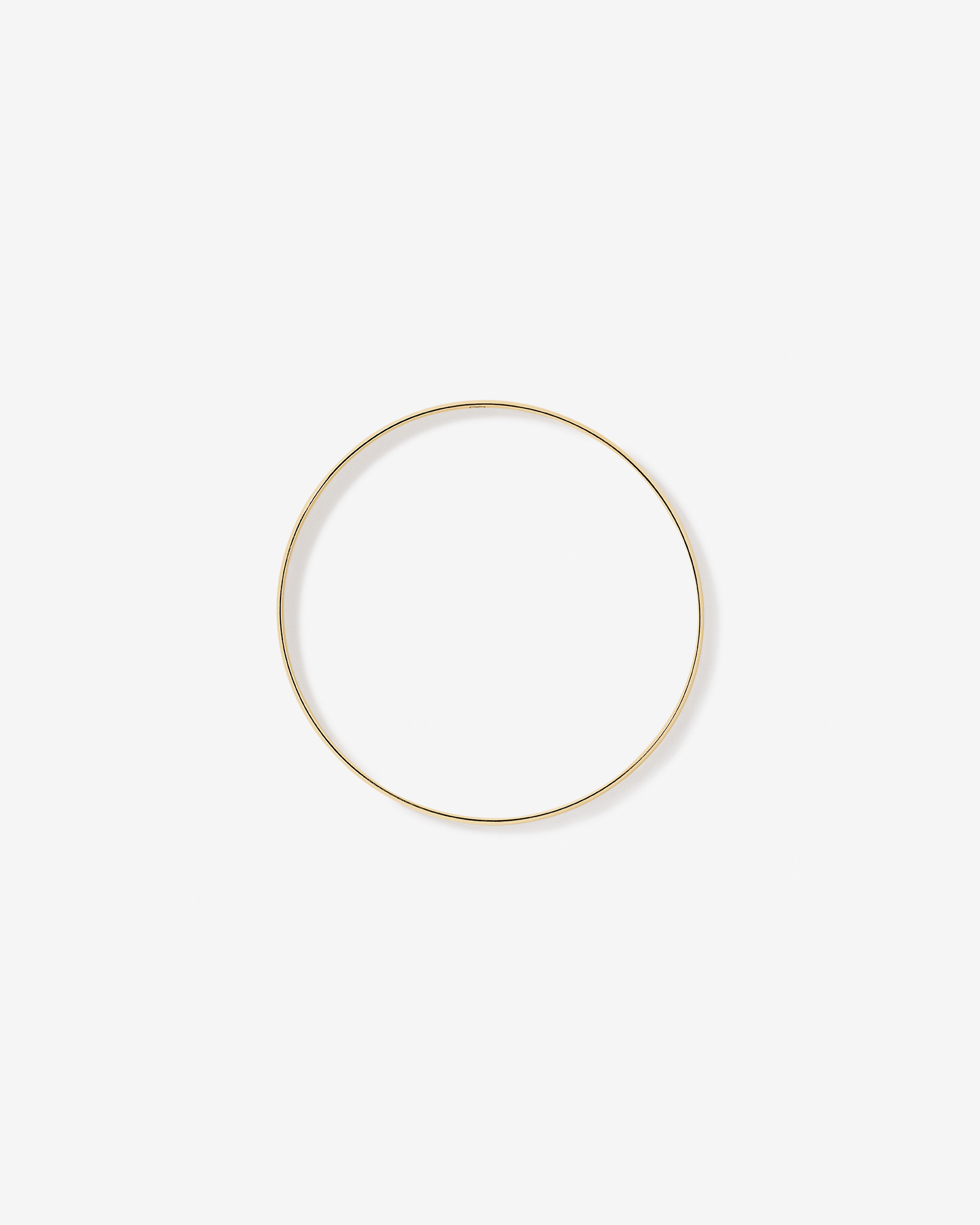 65mm (2.5") 4.7mm Width Solid Round Bangle in 10kt Yellow Gold