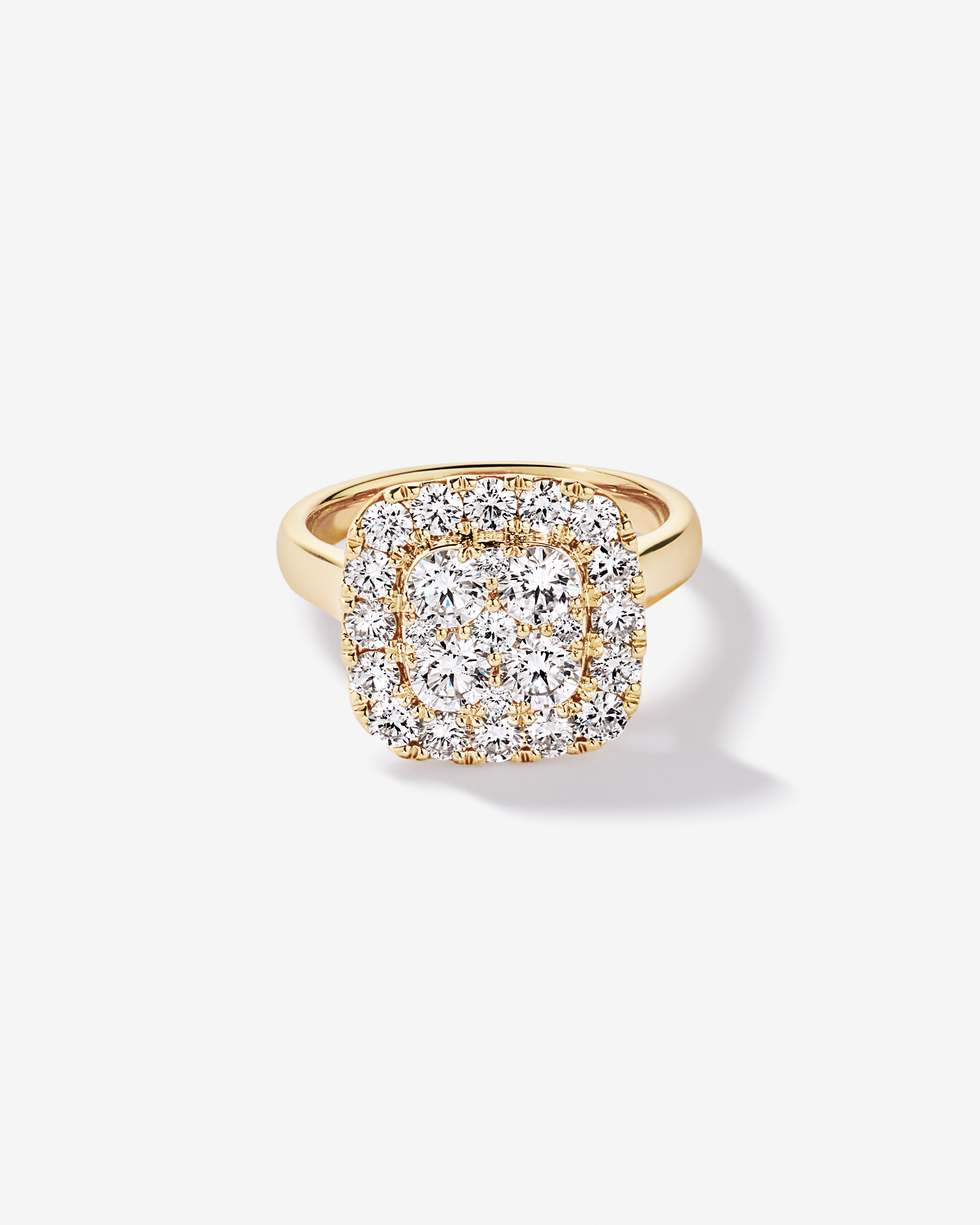 2.00 Carat TW Laboratory-Grown Diamond Cluster Ring 10kt Yellow Gold