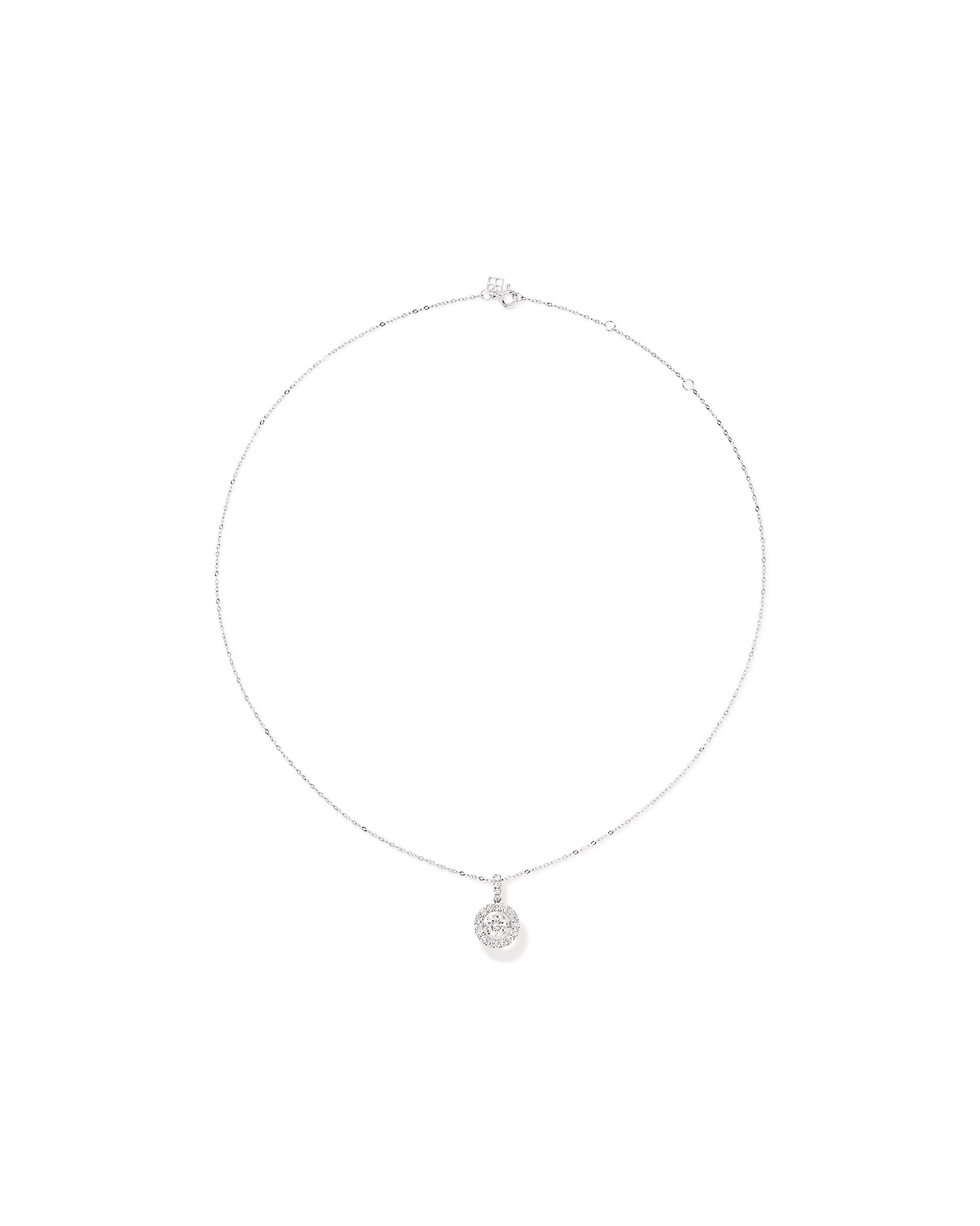 Lume Lab Round Pendant with 1.00 Carat TW of Laboratory-Grown Diamonds 10kt White Gold