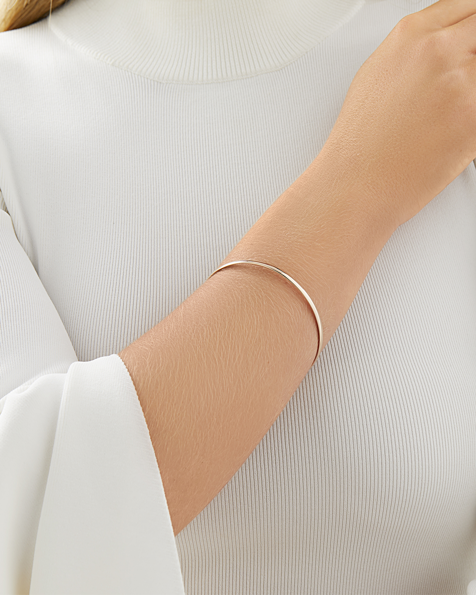 Bracelet jonc en or rose 10 K de 65 mm