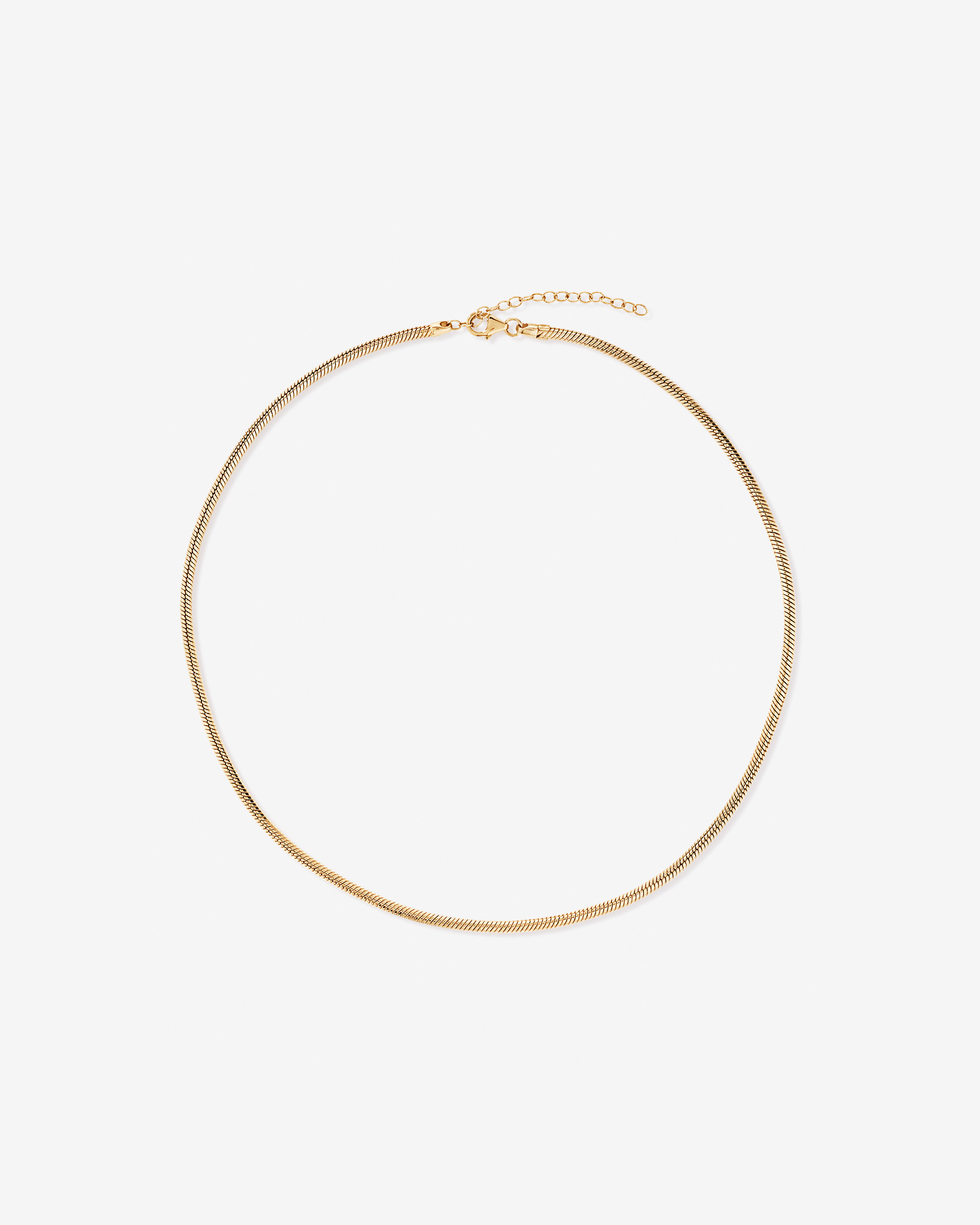Chaîne ronde serpent de 50 cm (20") en Vermeil or 18 carats