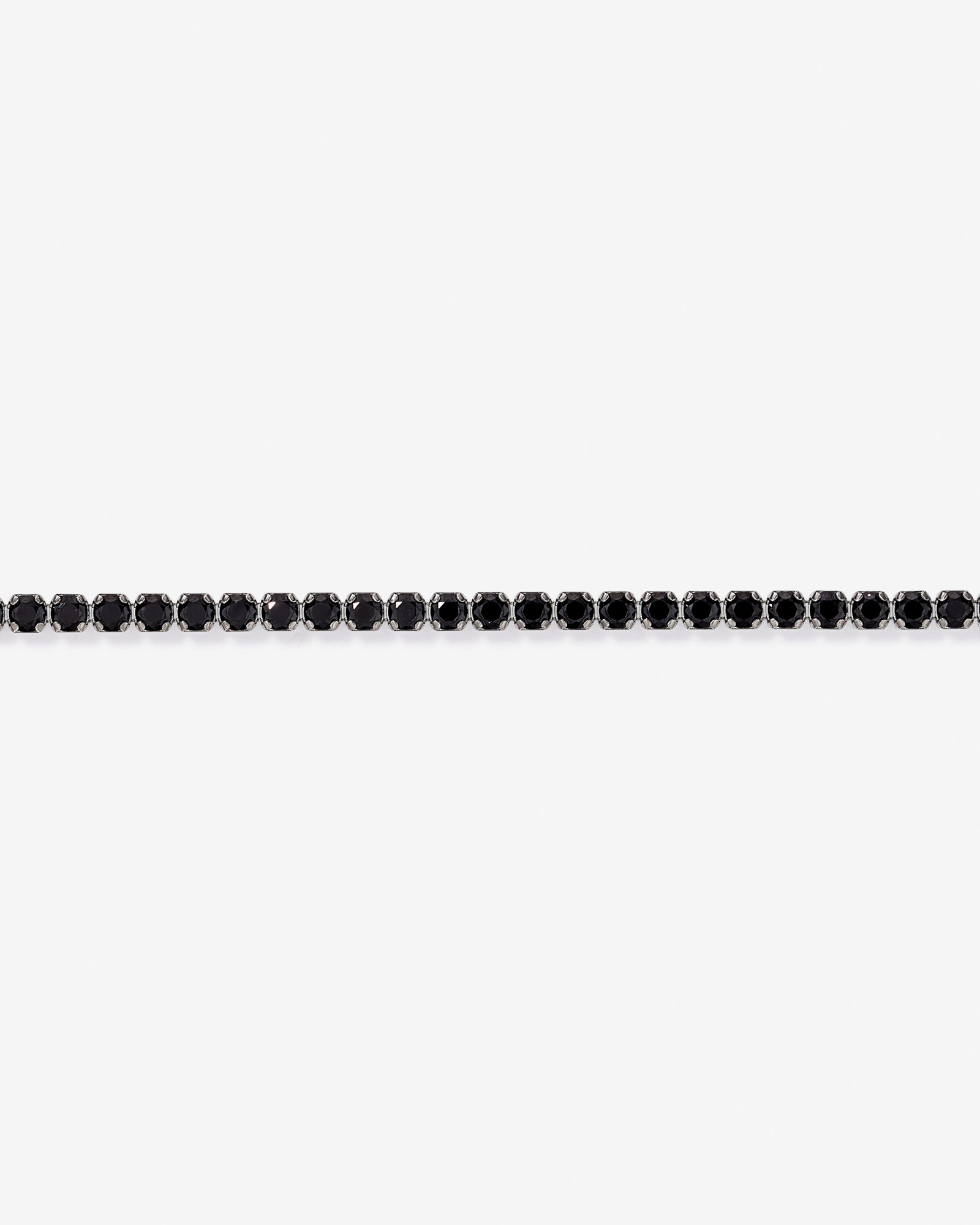 Black Spinel Tennis Bracelet in Sterling Silver
