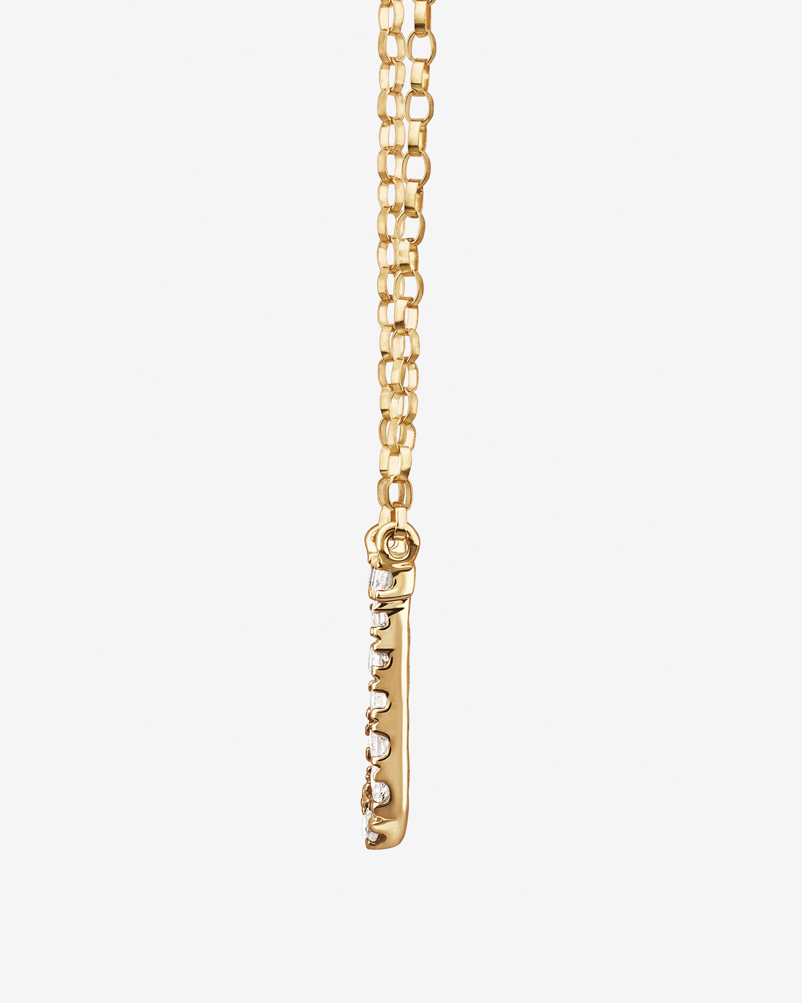 "J" Initial Necklace with 0.10 Carat TW of Diamonds in 10kt Yellow Gold