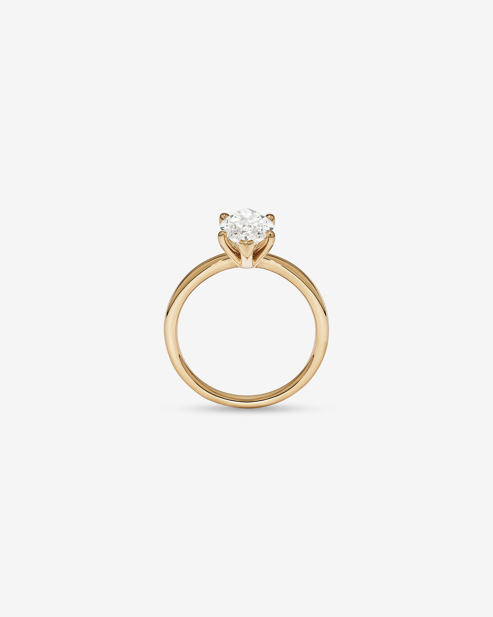 2.00 Carat TW Laboratory-Grown Diamond Marquise Solitaire Ring 14kt Yellow Gold