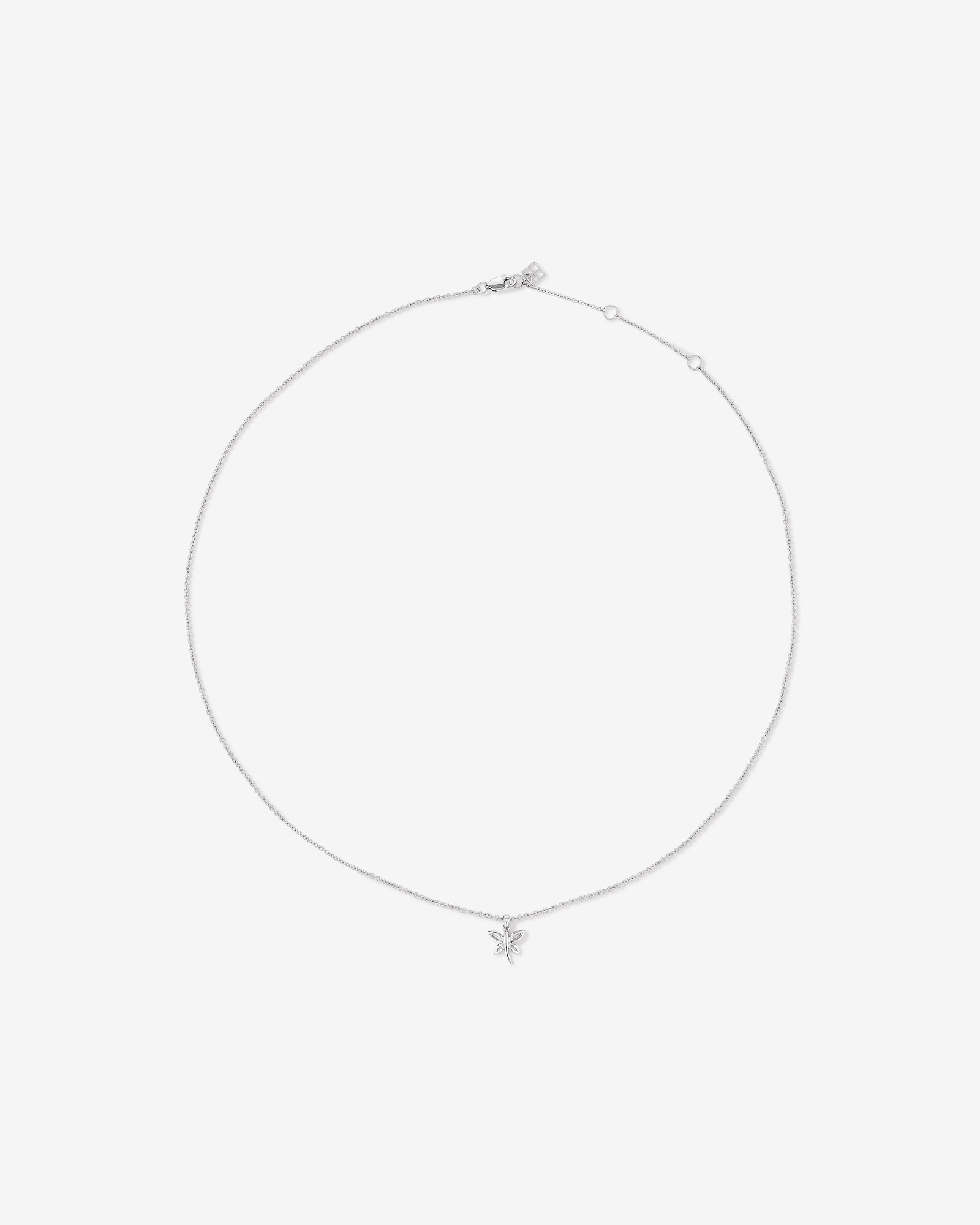 Collier Pendentif Libellule Aux Ailes Ouvertes En Argent Sterling