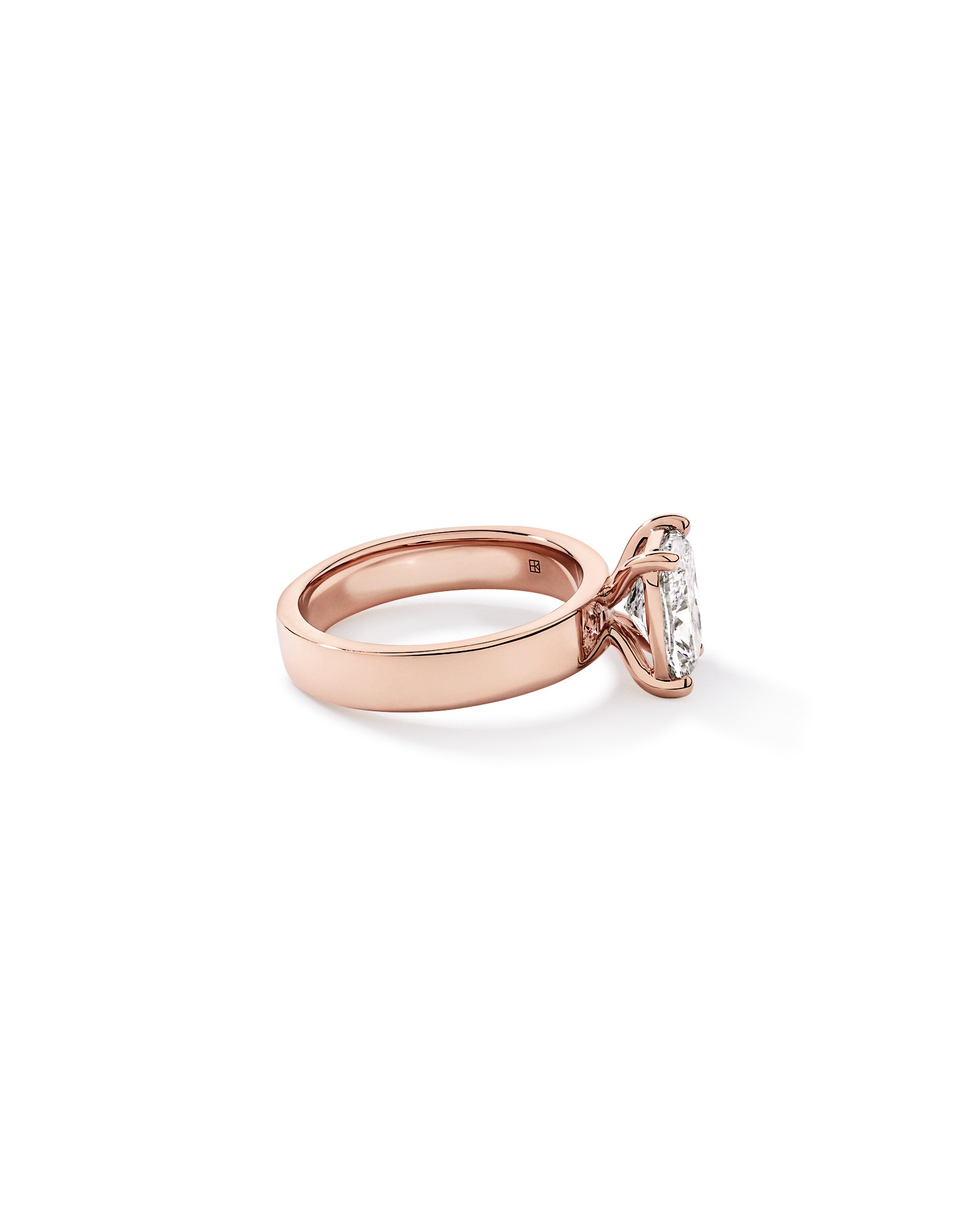 2.00TW Elongated Cushion Laboratory-Grown Diamond Solitaire Ring 14kt Rose Gold