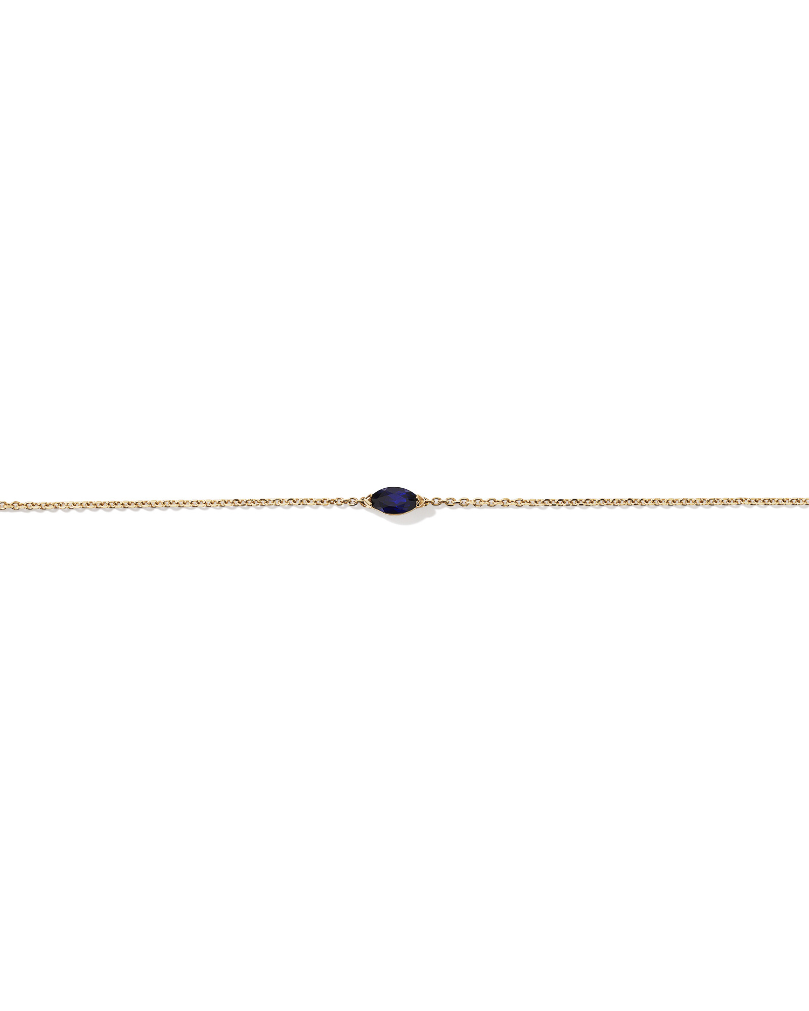 East West Marquise-Cut Created Sapphire Bracelet in 10kt Yellow Gold