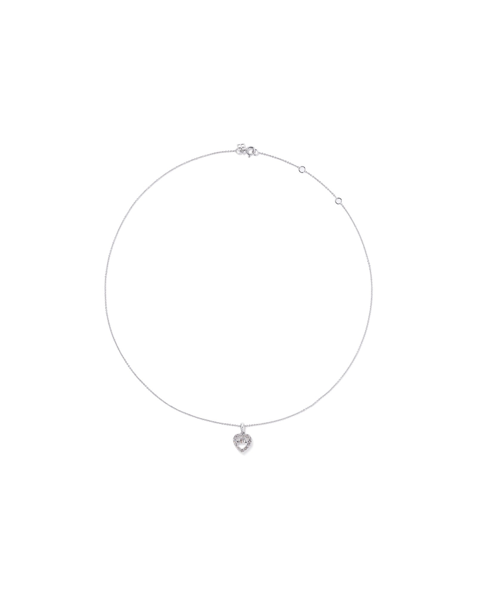 Lume Lab Heart Pendant with 0.37 Carat TW of Laboratory-Grown Diamonds in Sterling Silver