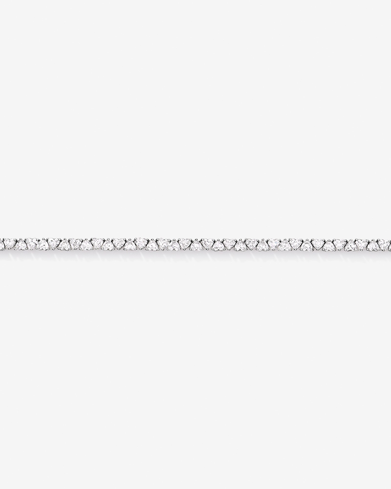 10.00 Carat TW Laboratory-Grown Diamond Heart Tennis Necklace in 10kt White Gold