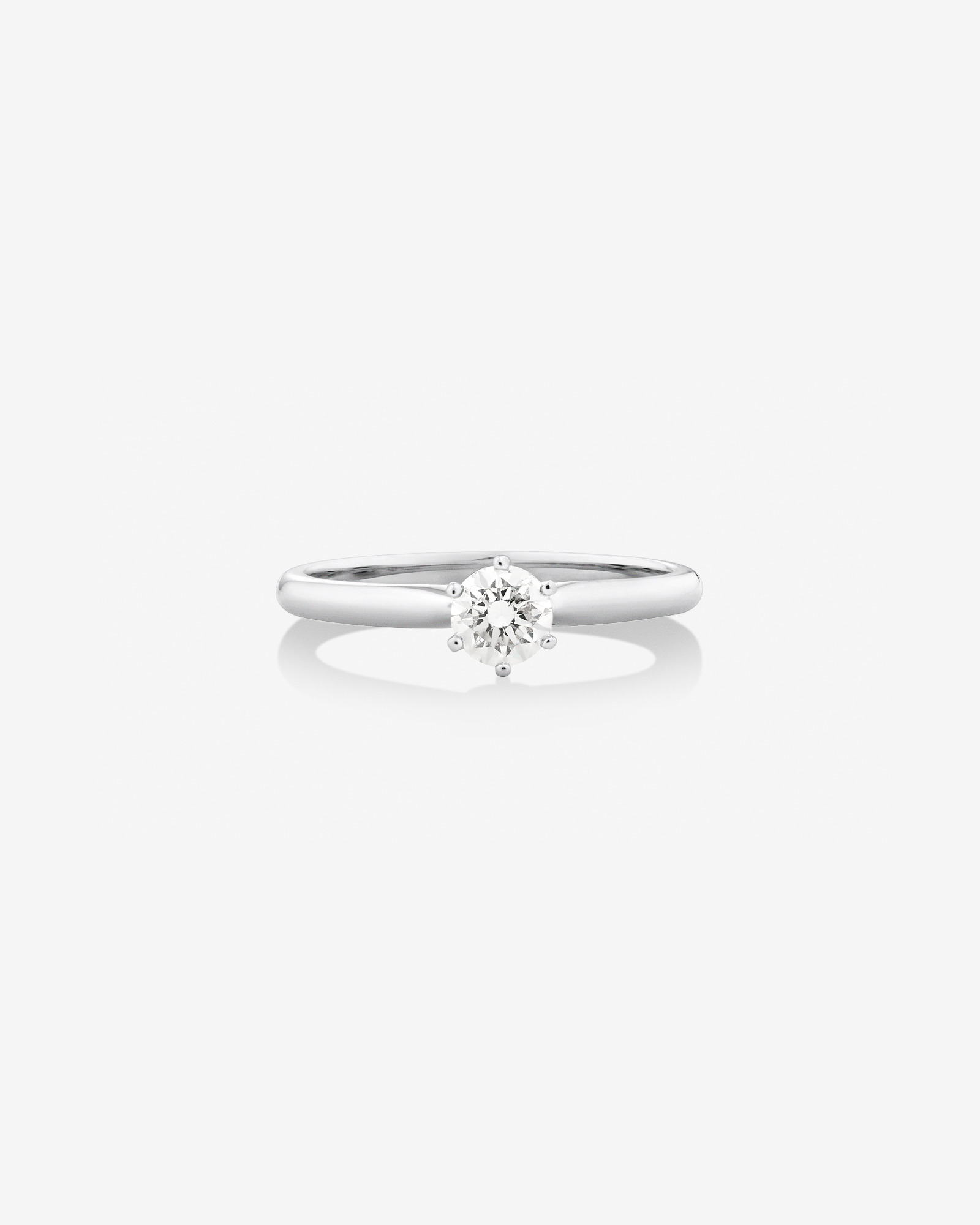 Certified Solitaire Engagement Ring with a 0.34 Carat TW Diamond in 18kt White Gold