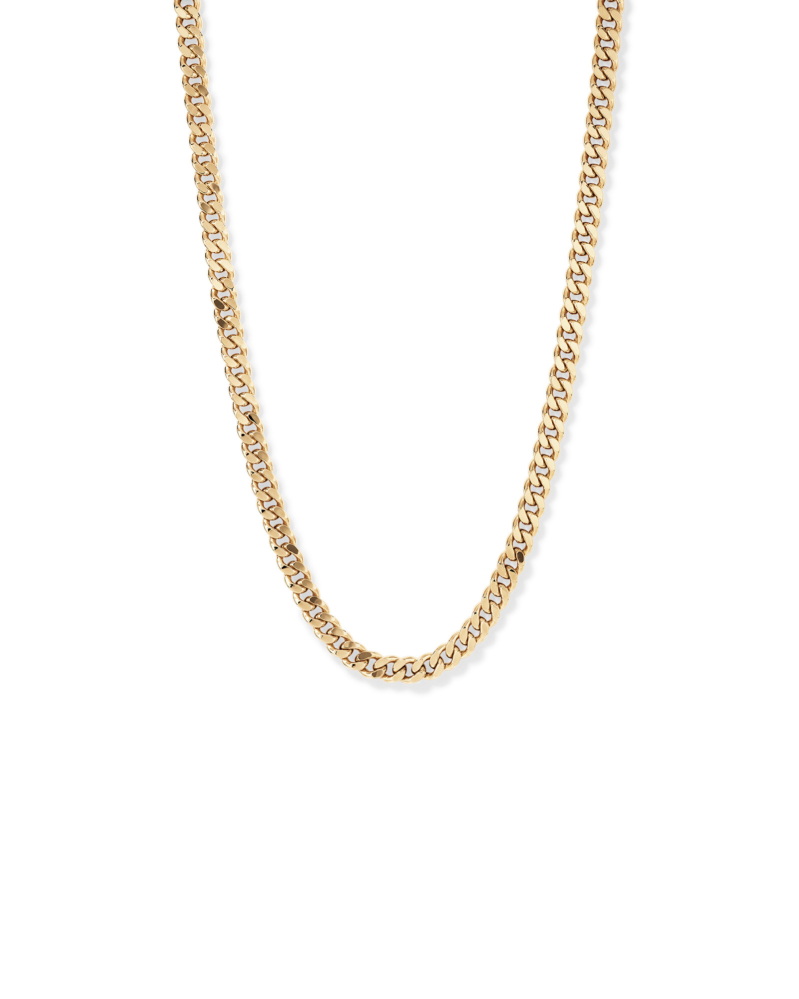 45cm (22") 9mm Width Semi Solid Diamond Cut Curb Chain in 10kt Yellow Gold