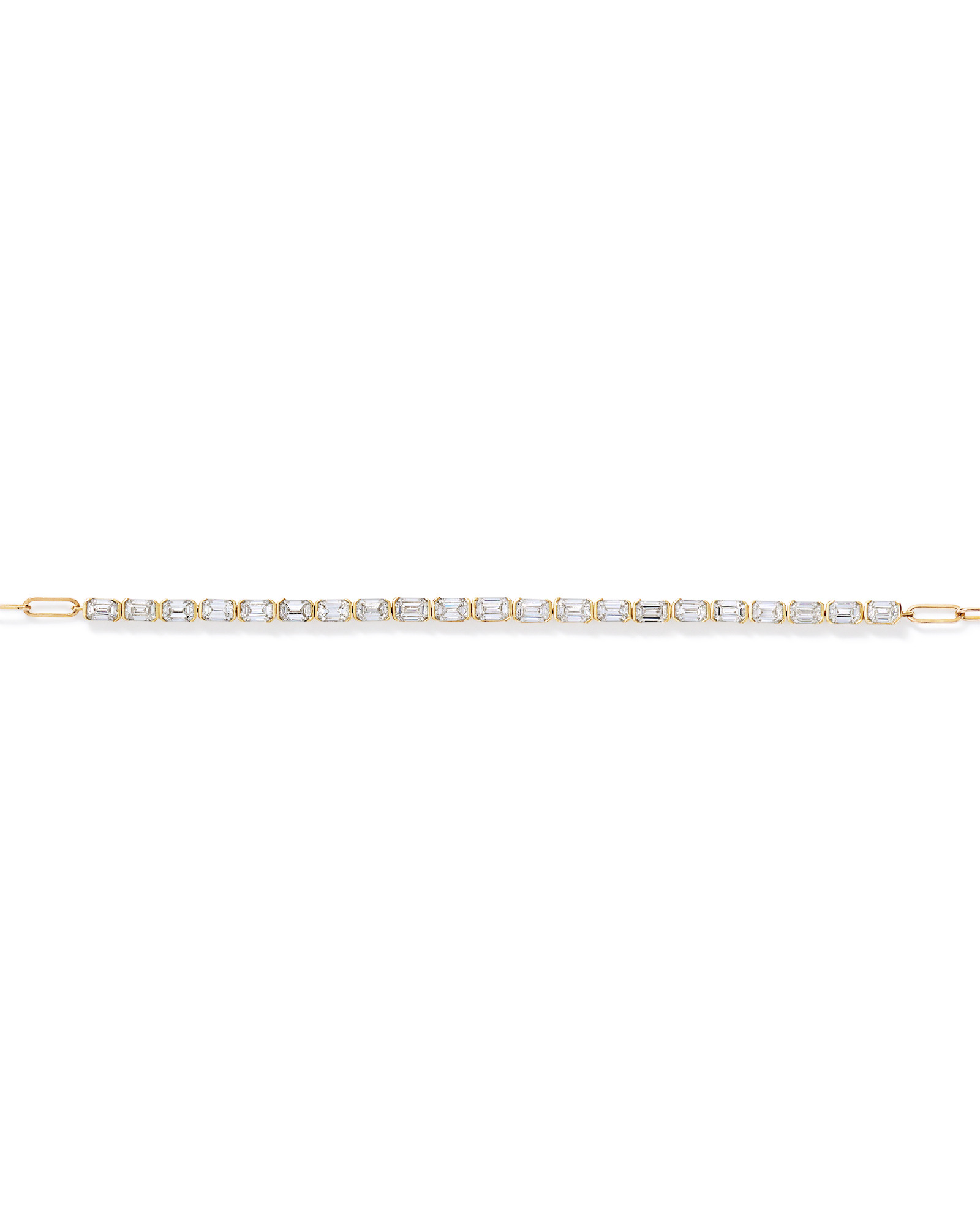 2.00TW Emerald Cut Lab Diamond Tennis Bracelet in 10kt Gold
