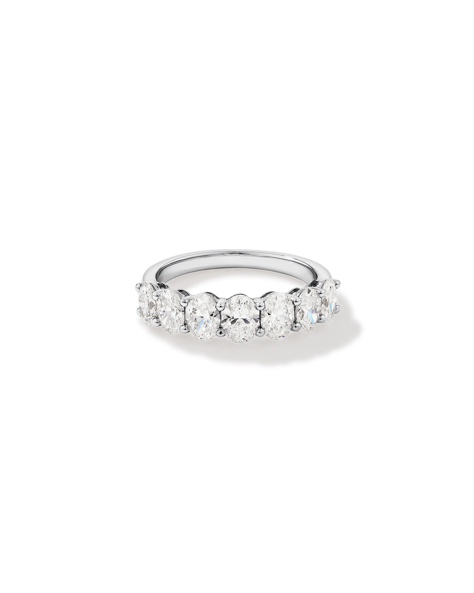 Bague de mariage ovale TW 2,00 carats en diamant cultivé laboratoire or blanc 14