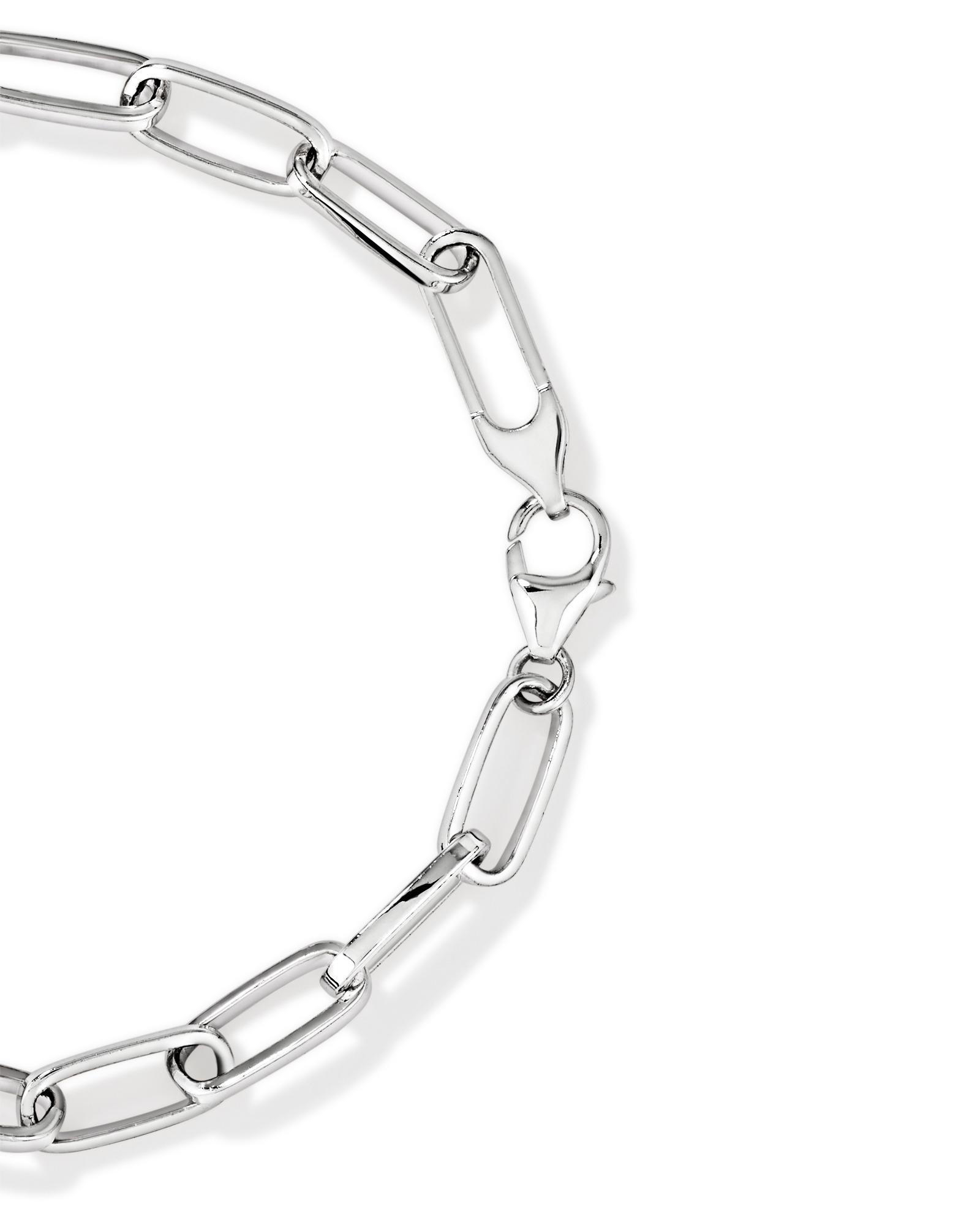 Bracelet trombone de 19 cm en argent sterling