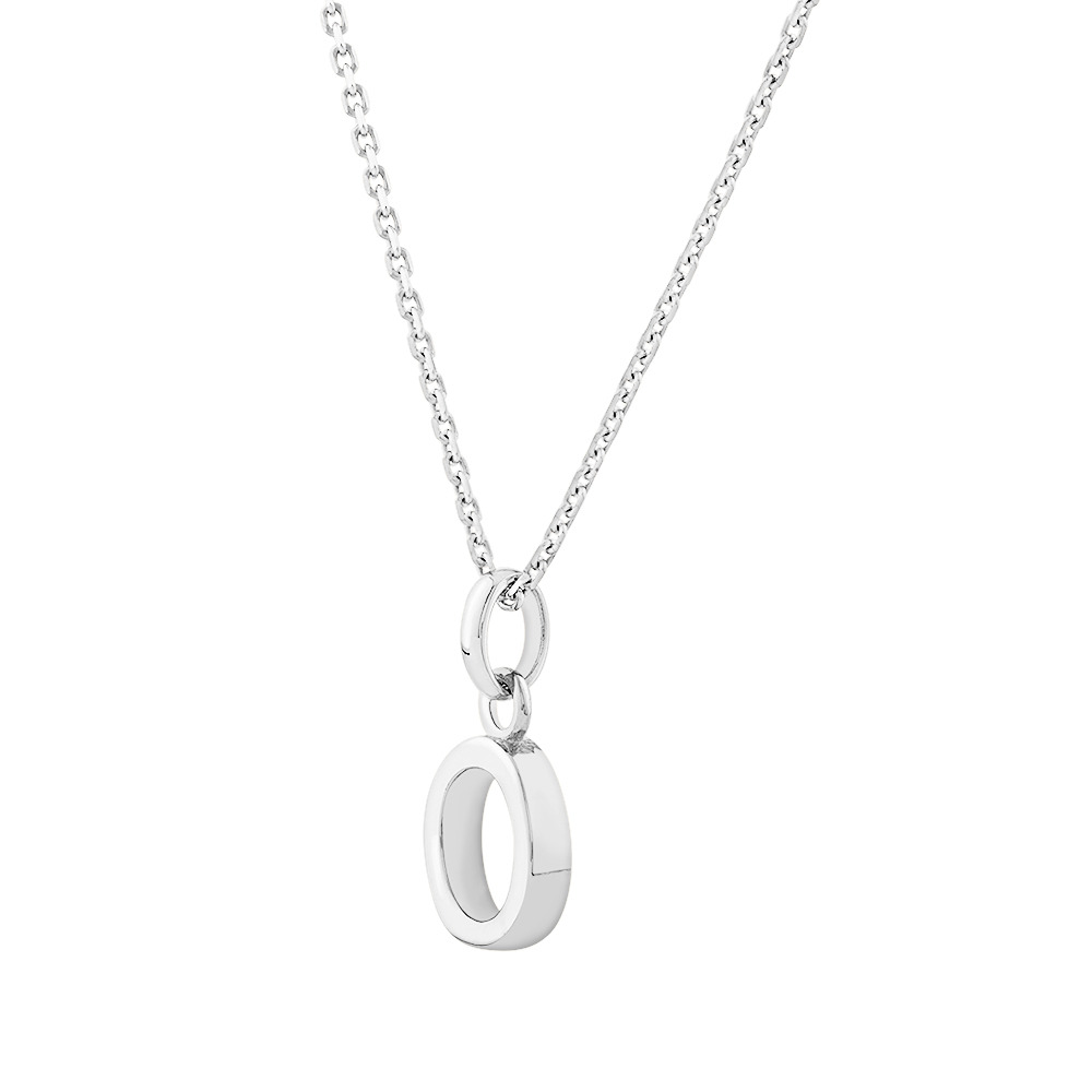 "O" Initial Pendant in Sterling Silver