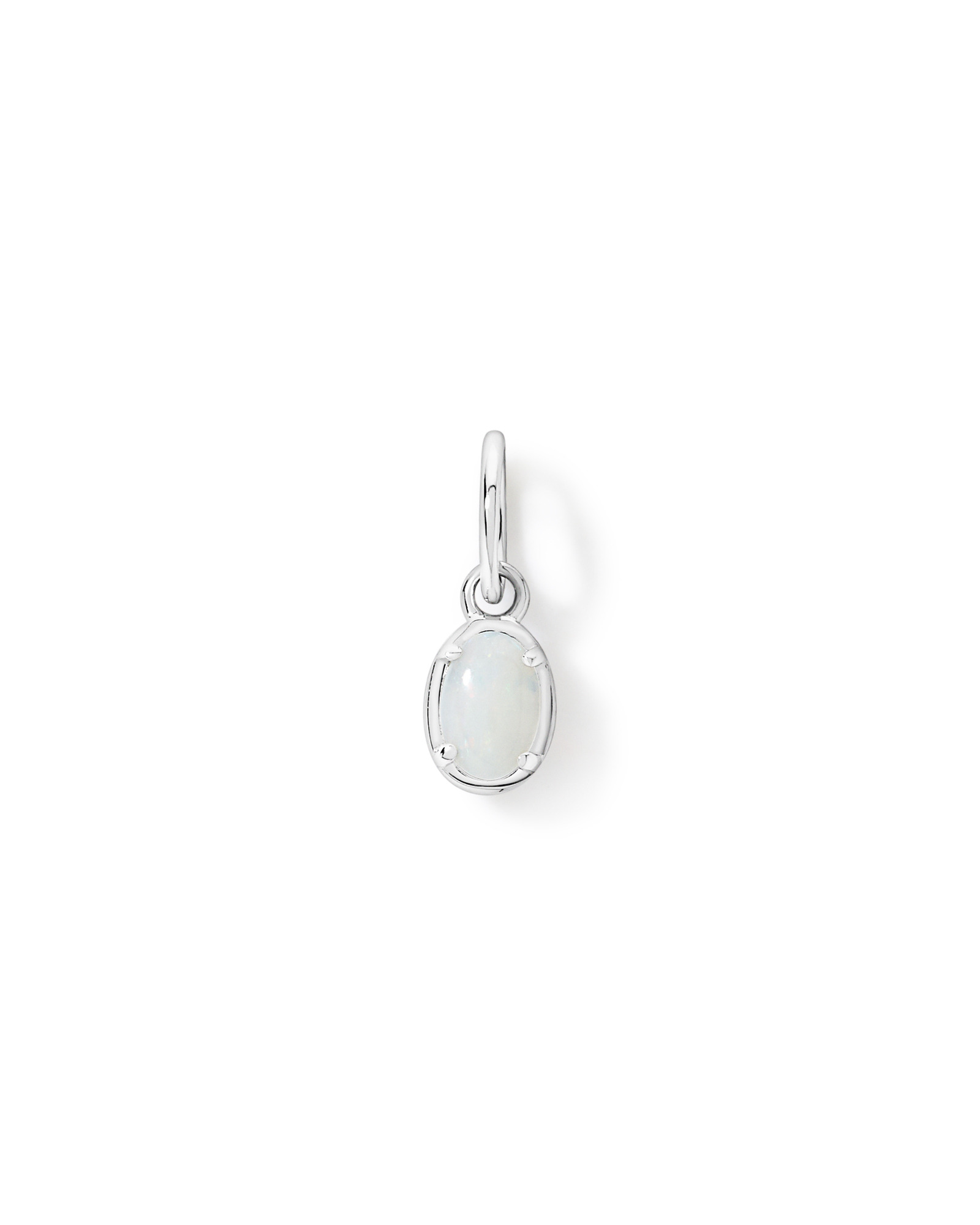 Oval Australian Opal Pendant in Sterling Silver