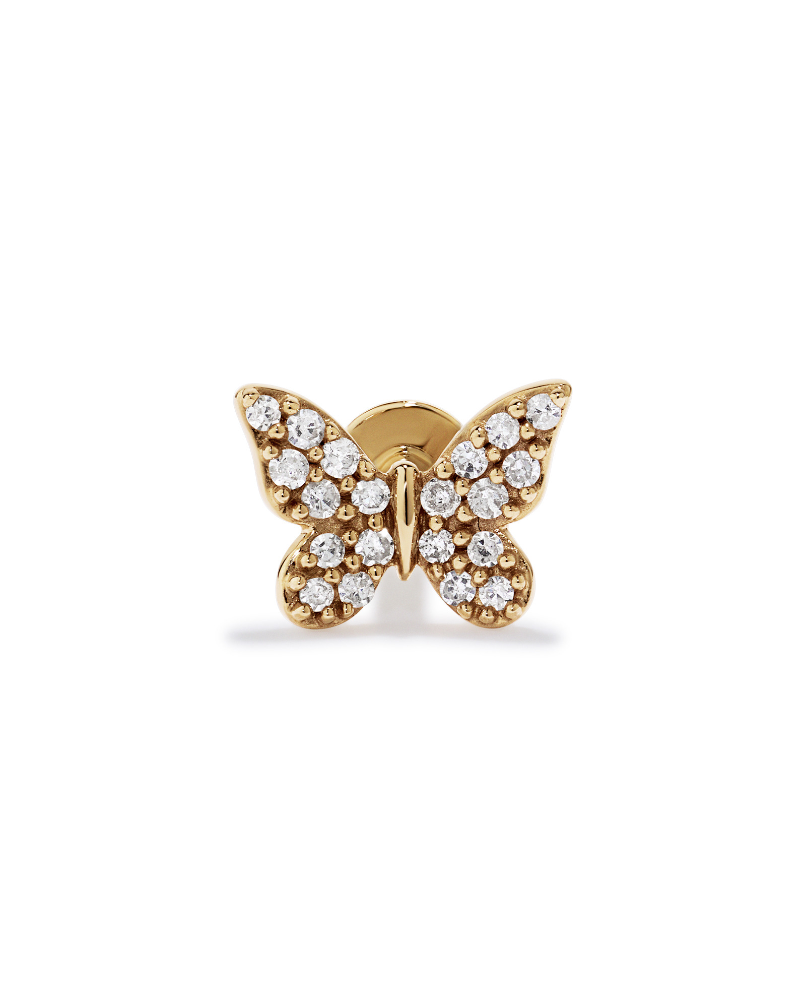 0.06TW Butterfly Helix Stud in 10kt Gold