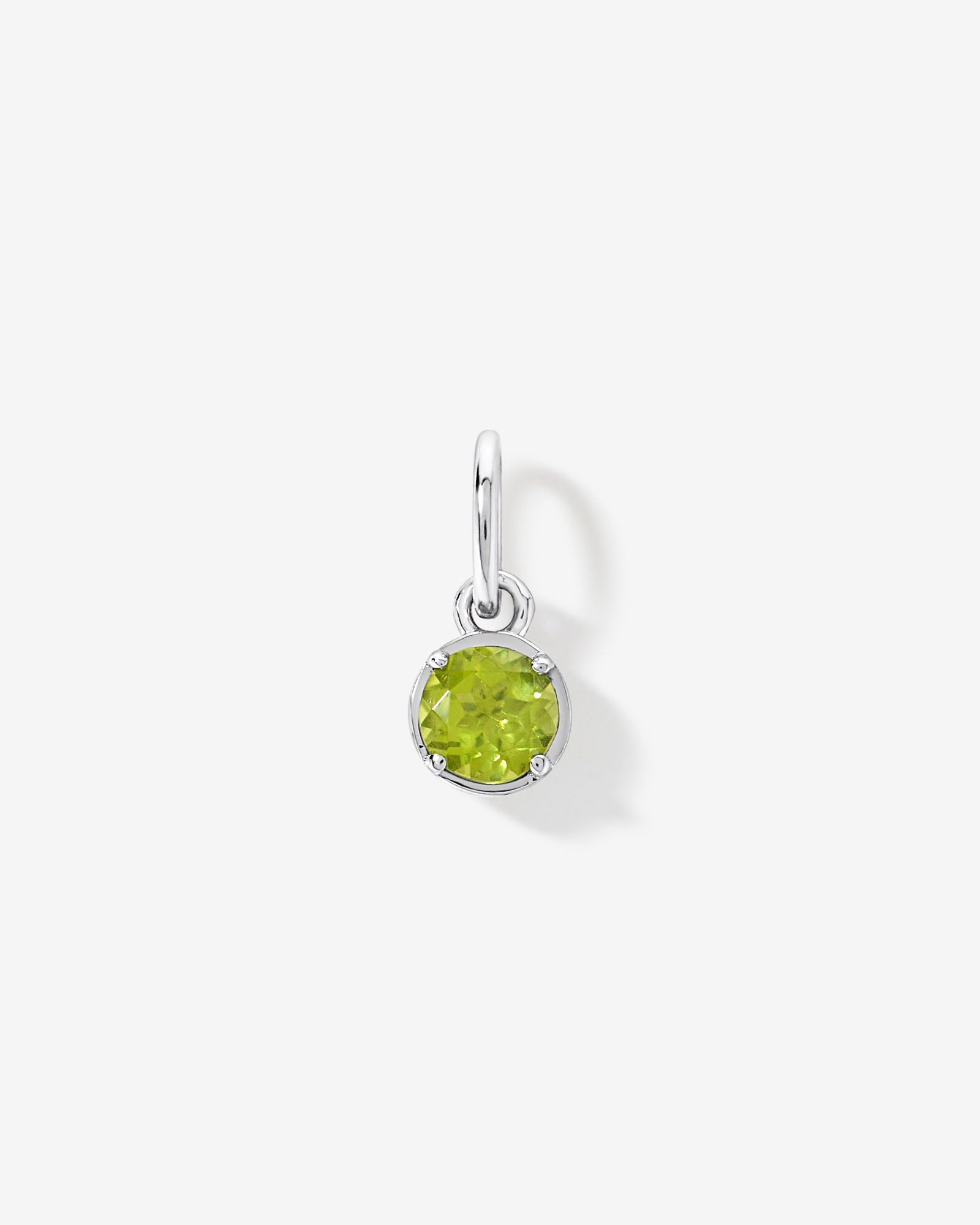Pendentif rond en péridot en argent sterling