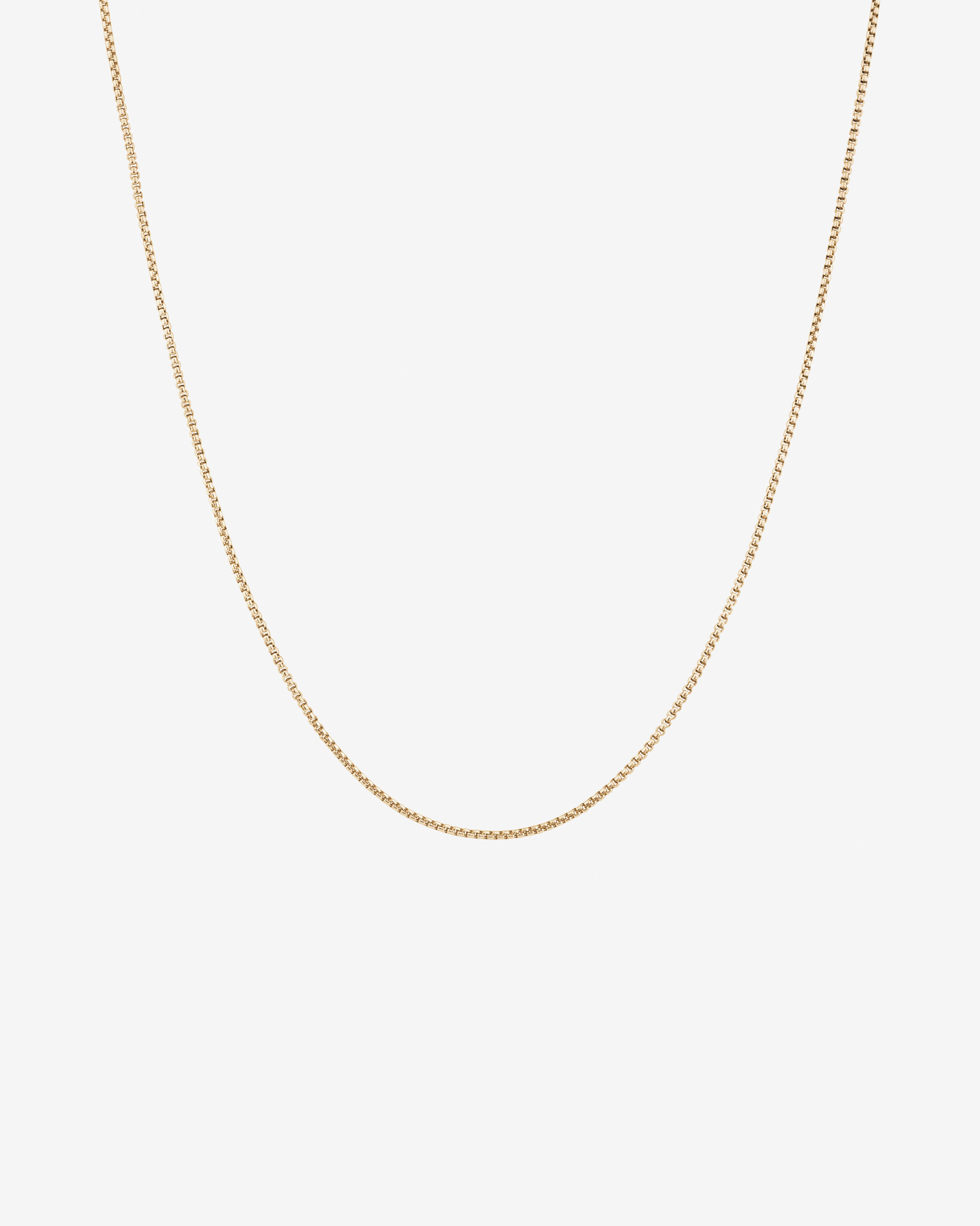 45cm (18") Hollow Round Box Chain in 14kt Yellow Gold