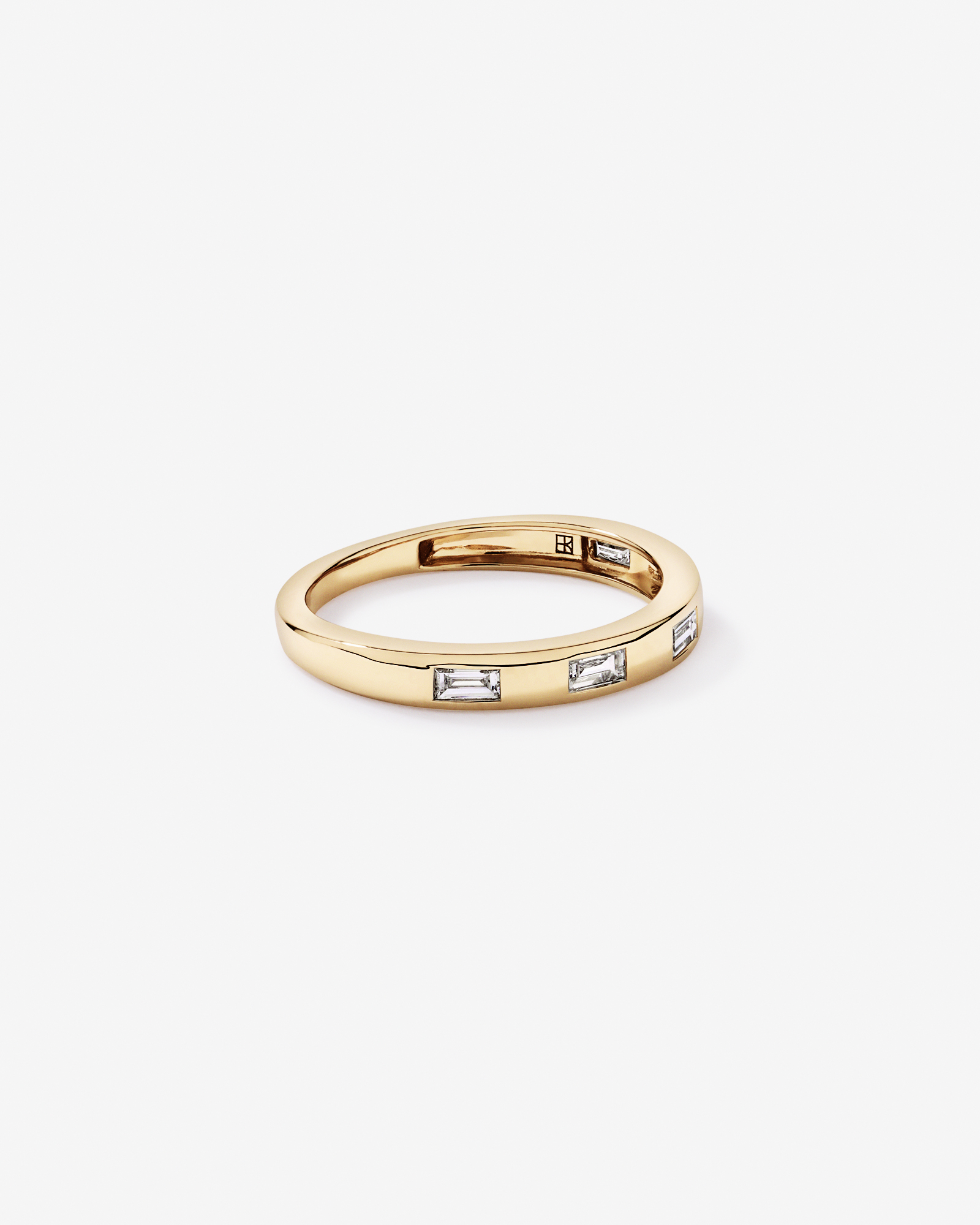 0.22TW Baguette Laboratory-Grown Diamond Wedding Band in 14kt Yellow Gold