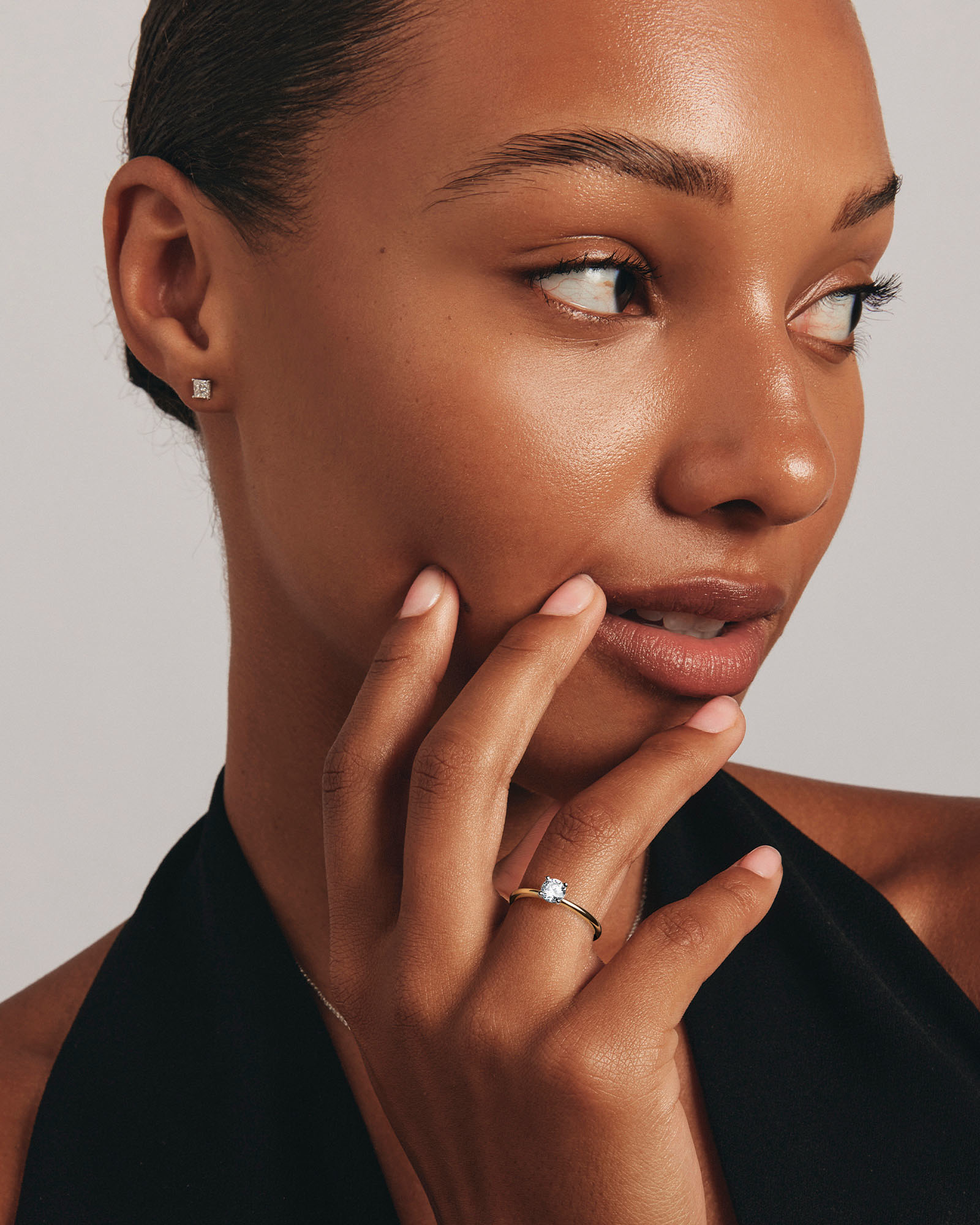 0.50 Carat TW Round Brilliant Diamond Solitaire Engagement Ring in 14kt Yellow and White Gold