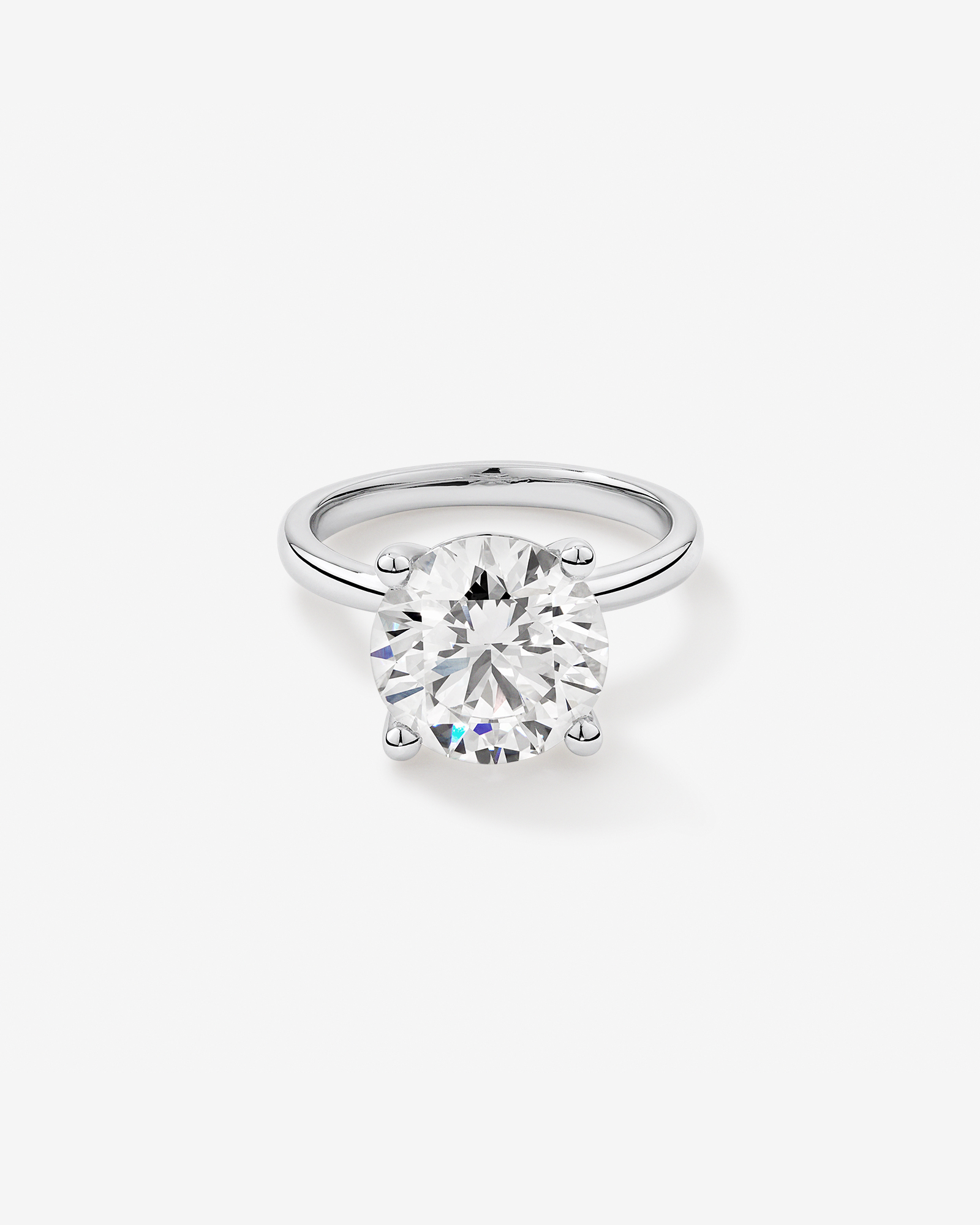5.00 Carat TW Round Brilliant Laboratory-Grown Diamond Solitaire Engagement Ring in Platinum