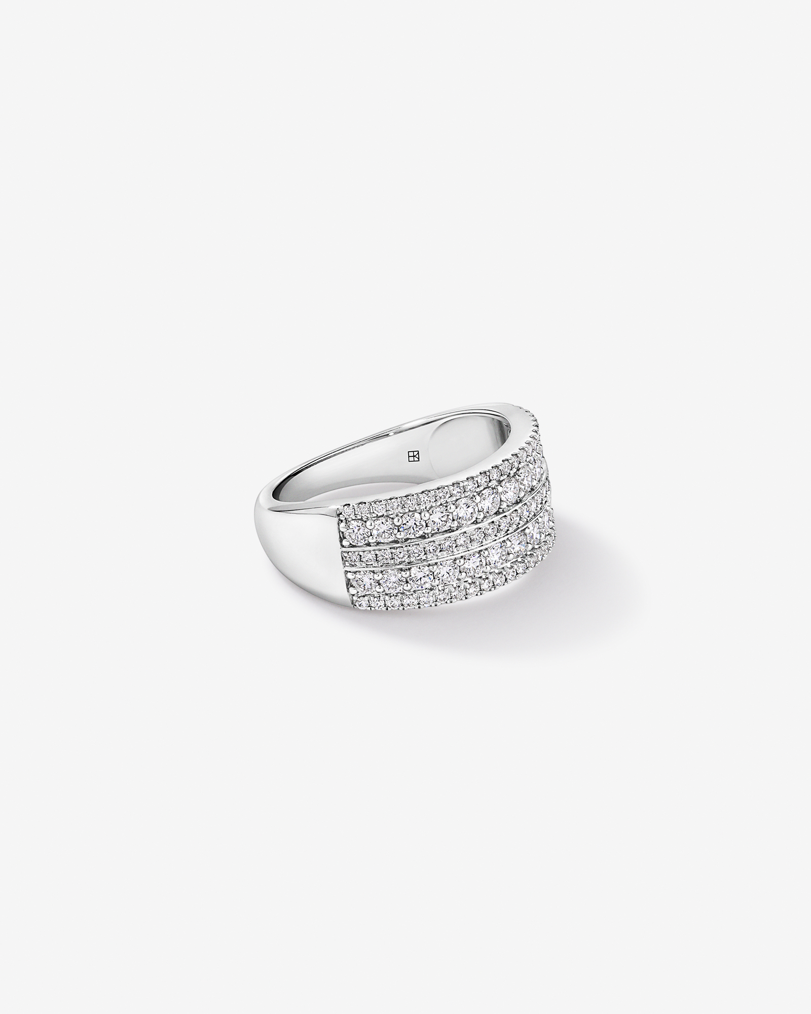 1.00TW Lab Diamond Wide Ring 10kt White Gold