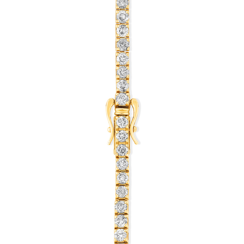 4.92 Carat TW Diamond Tennis Bracelet in 10kt Yellow Gold